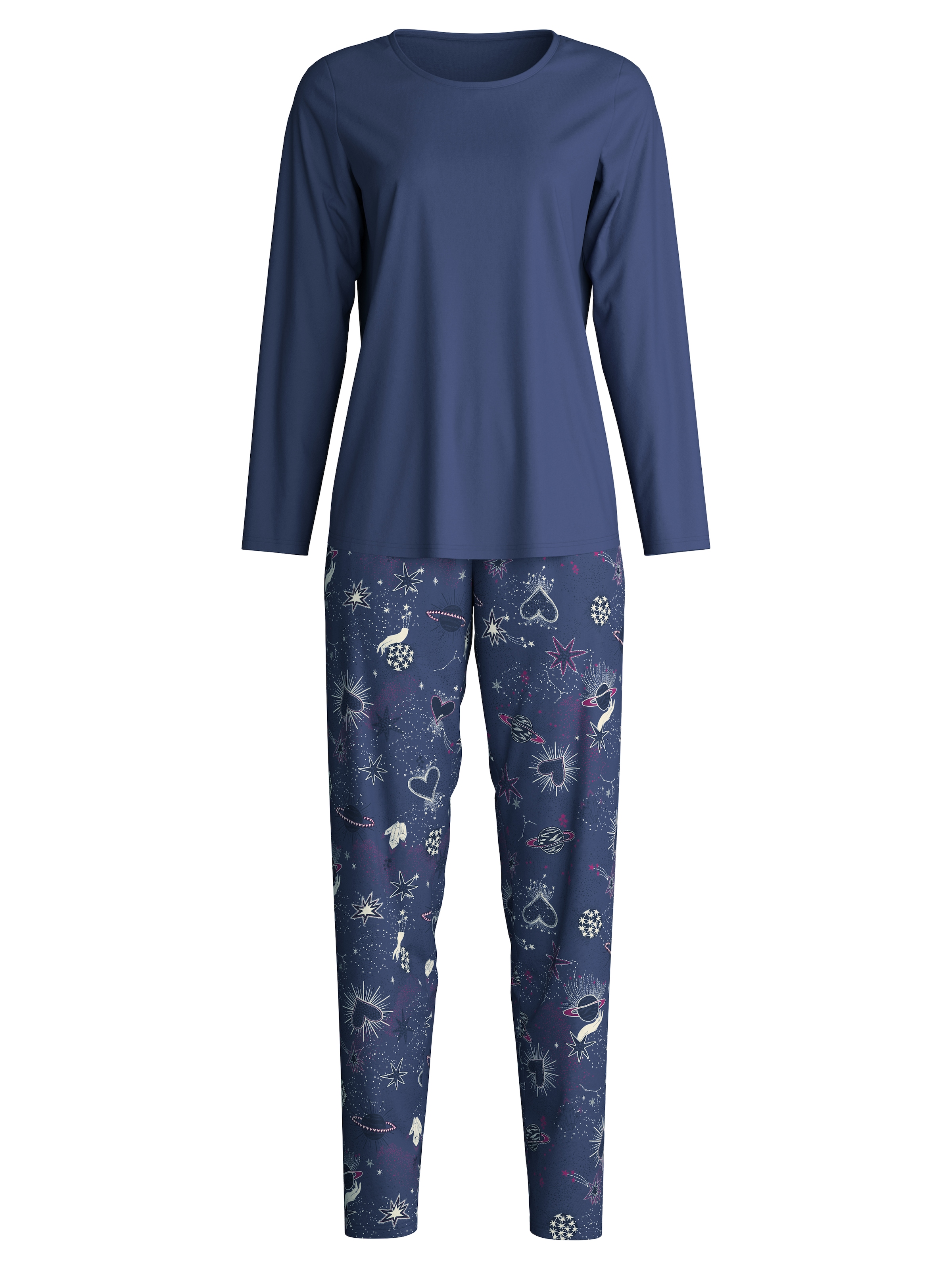 CALIDA Schlafanzug »Fruity Dreams«, (2 tlg.), Rundhals, Langarm, Pure Cotton, weich