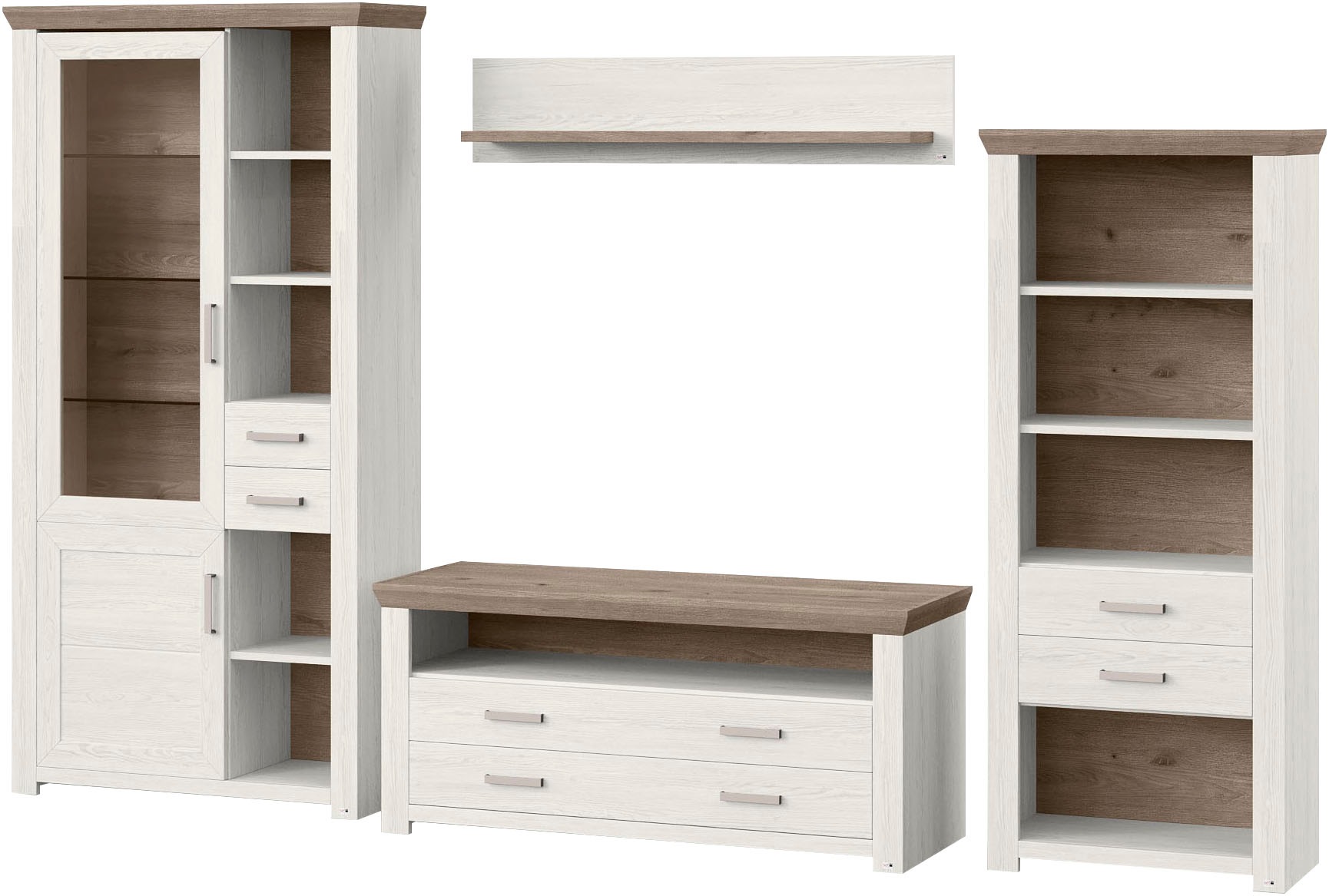 set one by Musterring Wohnwand "York" 4 Stk. tlg. günstig online kaufen