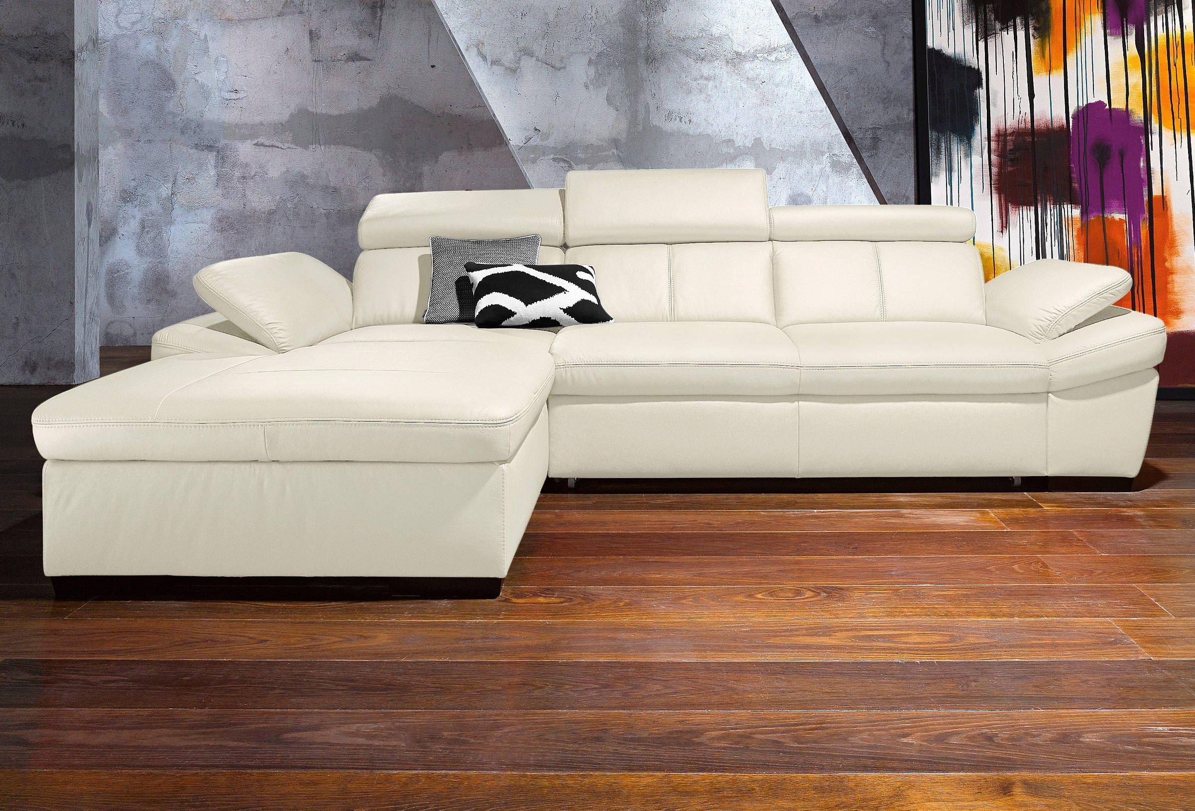 exxpo - sofa fashion Ecksofa "Salerno, Funktionssofa, Breite 280cm, hoher S günstig online kaufen