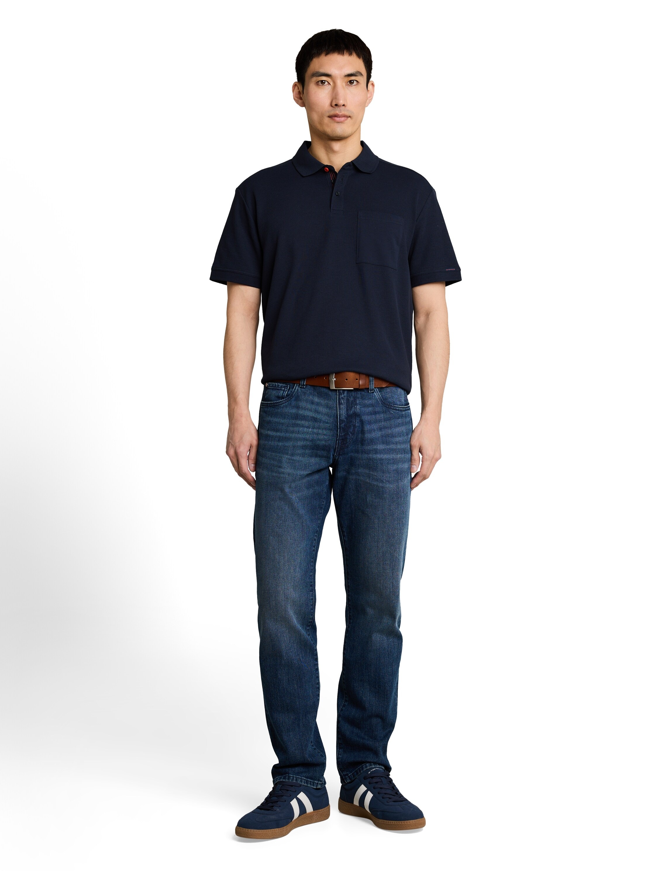 TOM TAILOR Poloshirt Sommer-Poloshirt mit Knopfleiste
