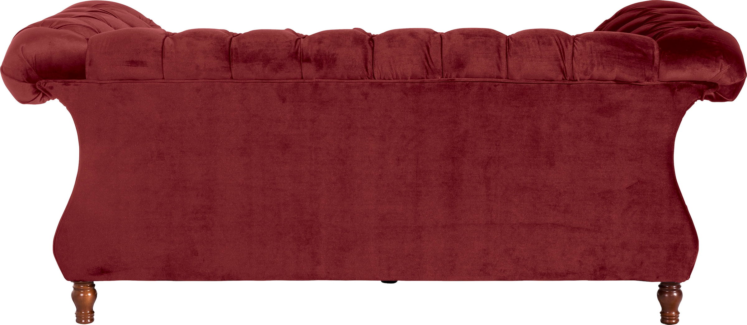 Max Winzer® Chesterfield-Sofa »Isabelle«, Knopfheftung & gedrechselten Füßen in Buche Nussbaum, Breite 200 cm