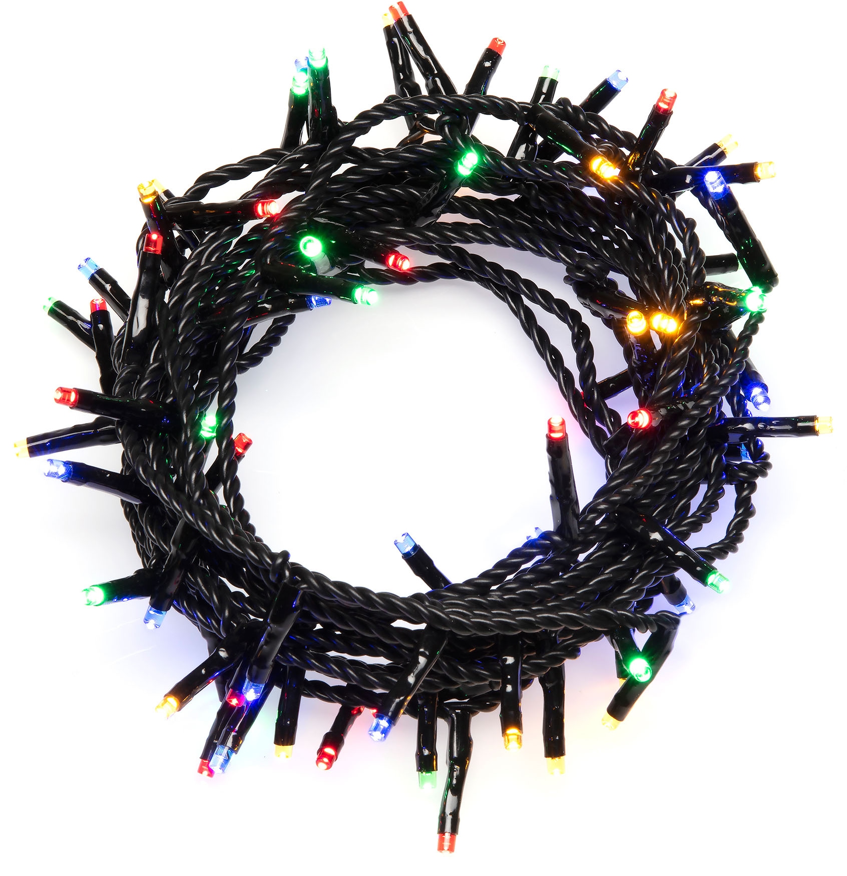 KONSTSMIDE LED-Lichterkette »Weihnachtsdeko aussen«, 80 St.-flammig, Micro LED Lichterkette, mit 8 Funktionen, 80 bunte Dioden
