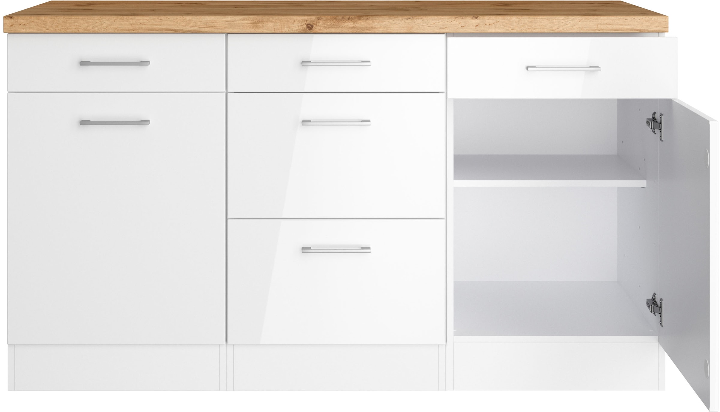 KOCHSTATION Unterschrank »KS-Milan«, HELD Möbel, Unterschrank 150 cm, matte oder hochglänzende Fronten