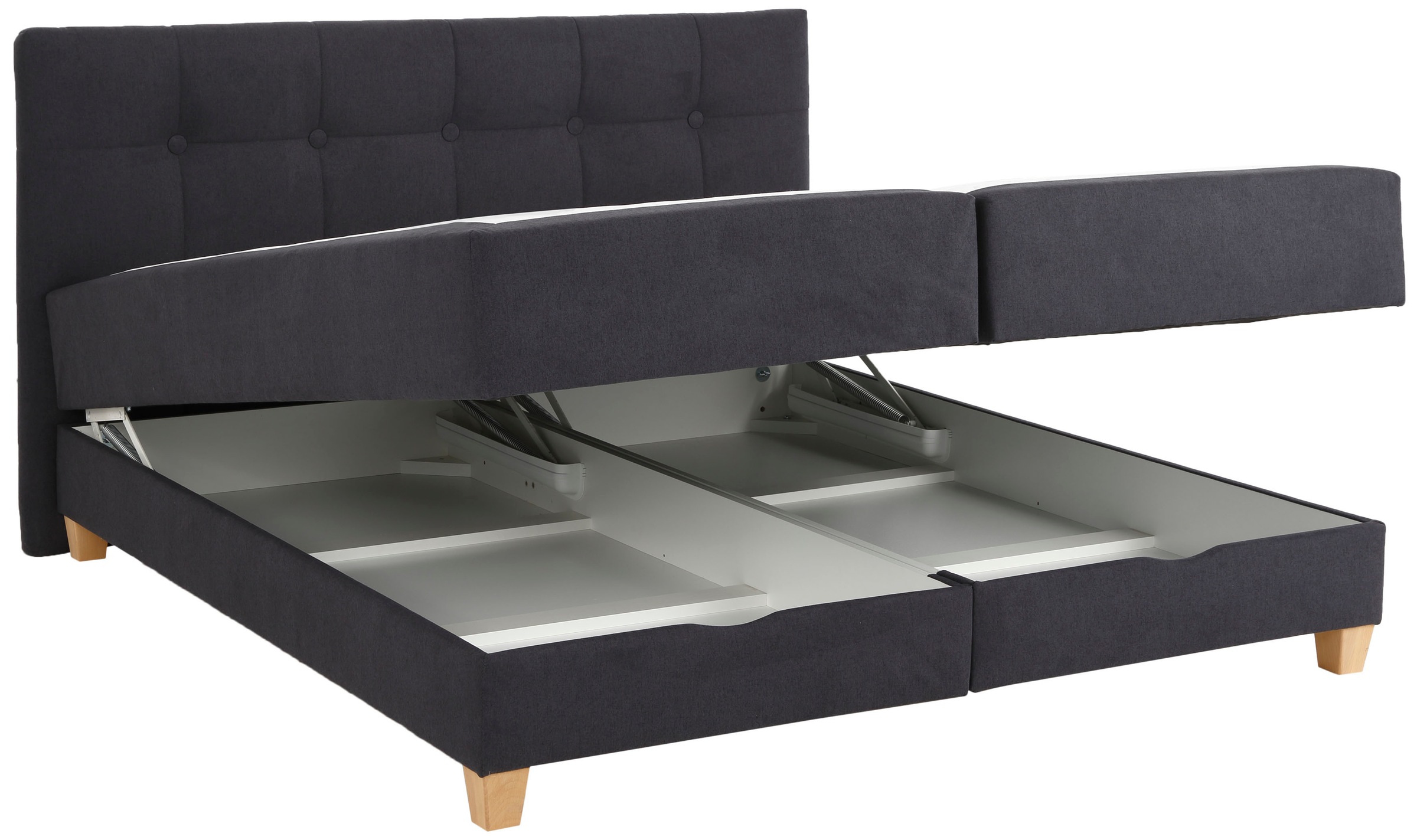 Home affaire Boxbett »Lonrai«, in H2,H3 & H4 und XXL - Überlänge 220cm wählbar, inkl. Topper
