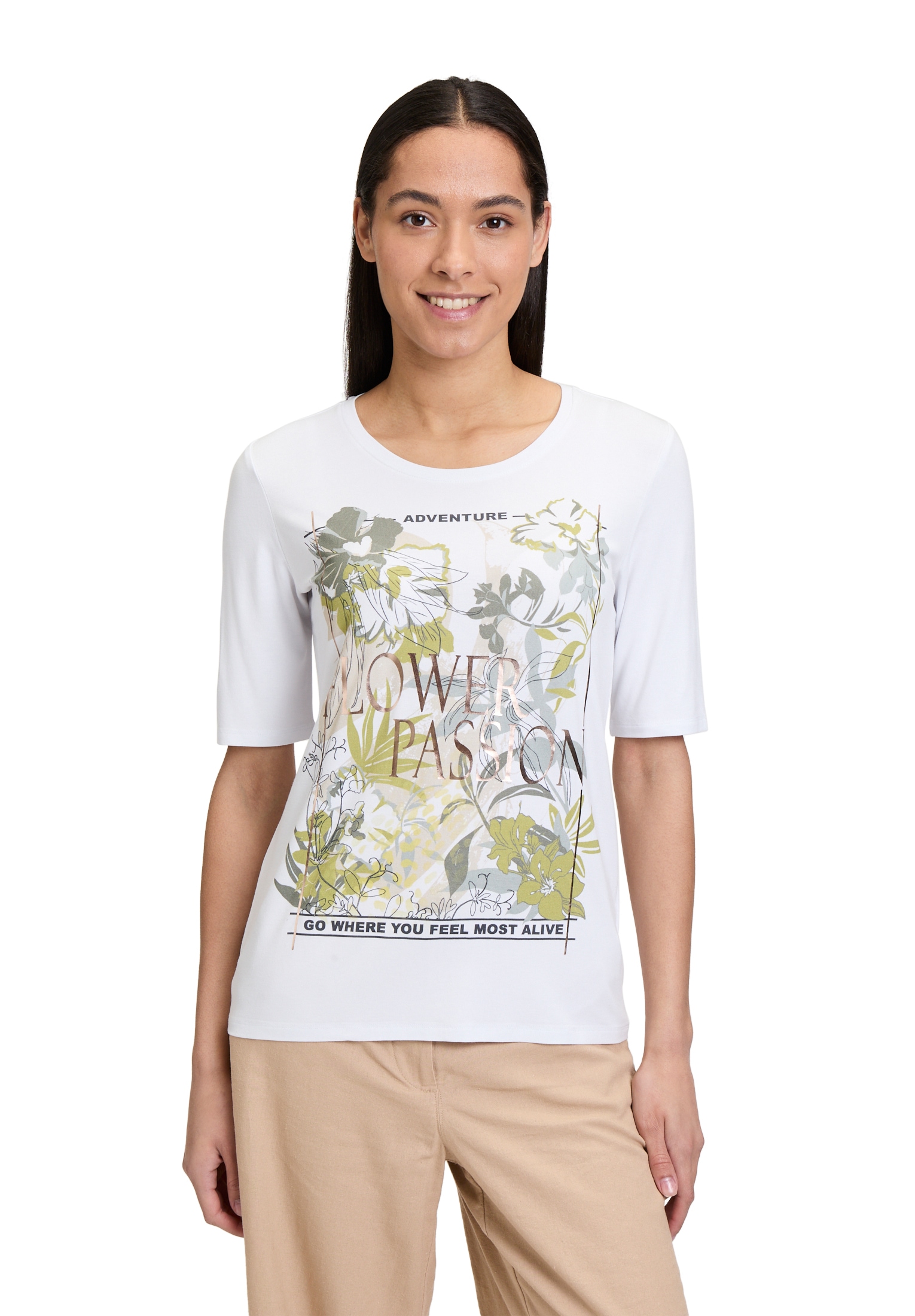 Betty Barclay Kurzarmshirt "Betty Barclay Damen Basic Shirt mit Rundhalsaus günstig online kaufen