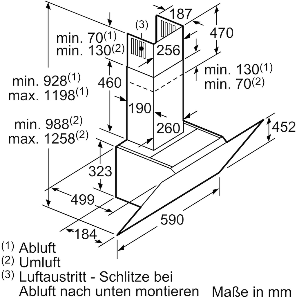 BOSCH Wandhaube »DWK67JQ60«