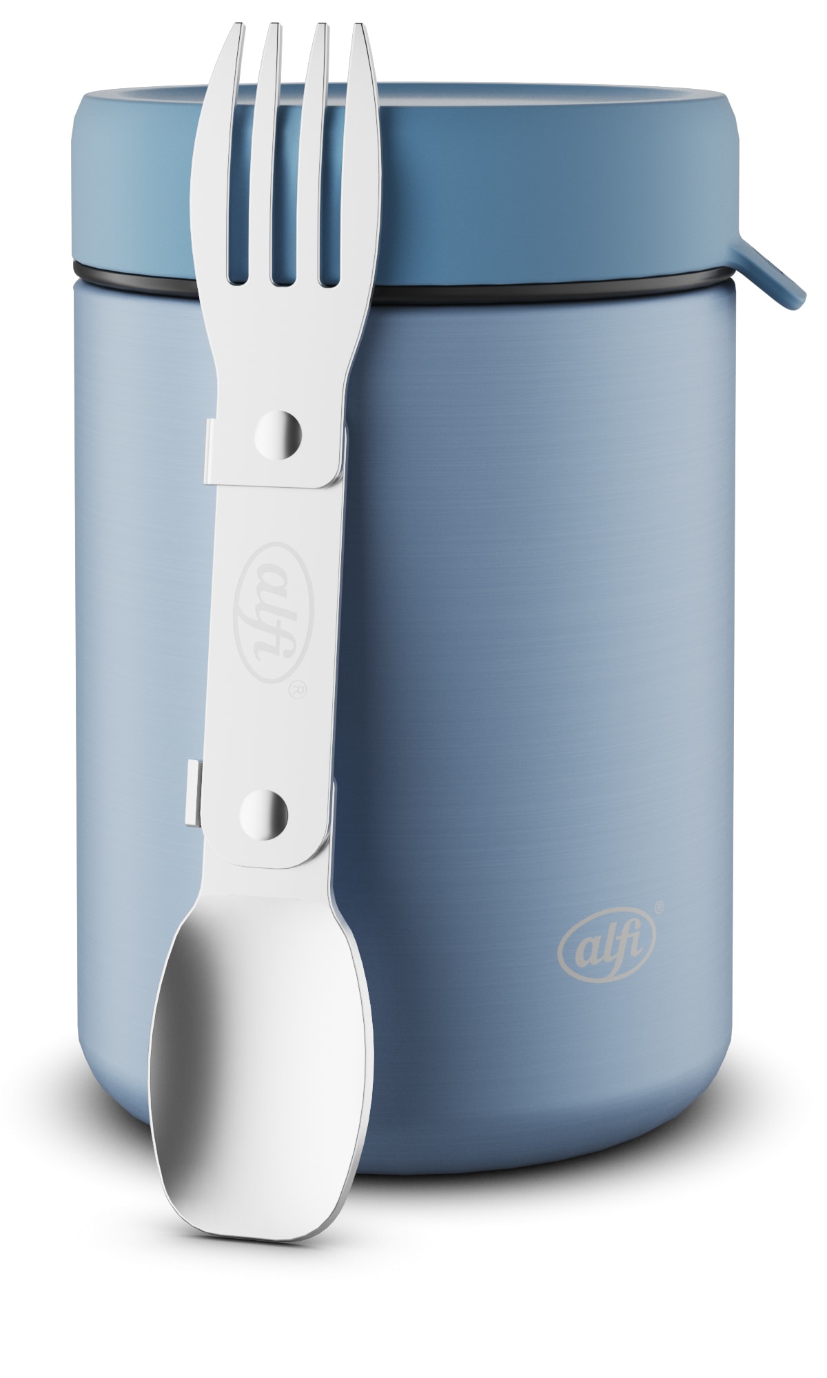 Alfi Thermobehälter »ISO FOOD MUG, Thermobehälter für Essen, spülmaschinenfest«, (1 tlg.), 0,35l, 5h heiß & 10h kalt, dicht & auslaufsicher, mit Göffel