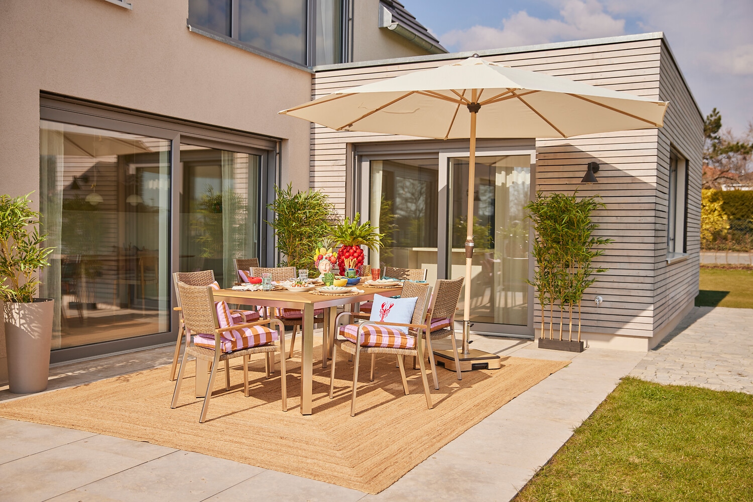 Garden Pleasure Garten-Essgruppe »FLORENCE« 9 Stk. tlg. stapelbar