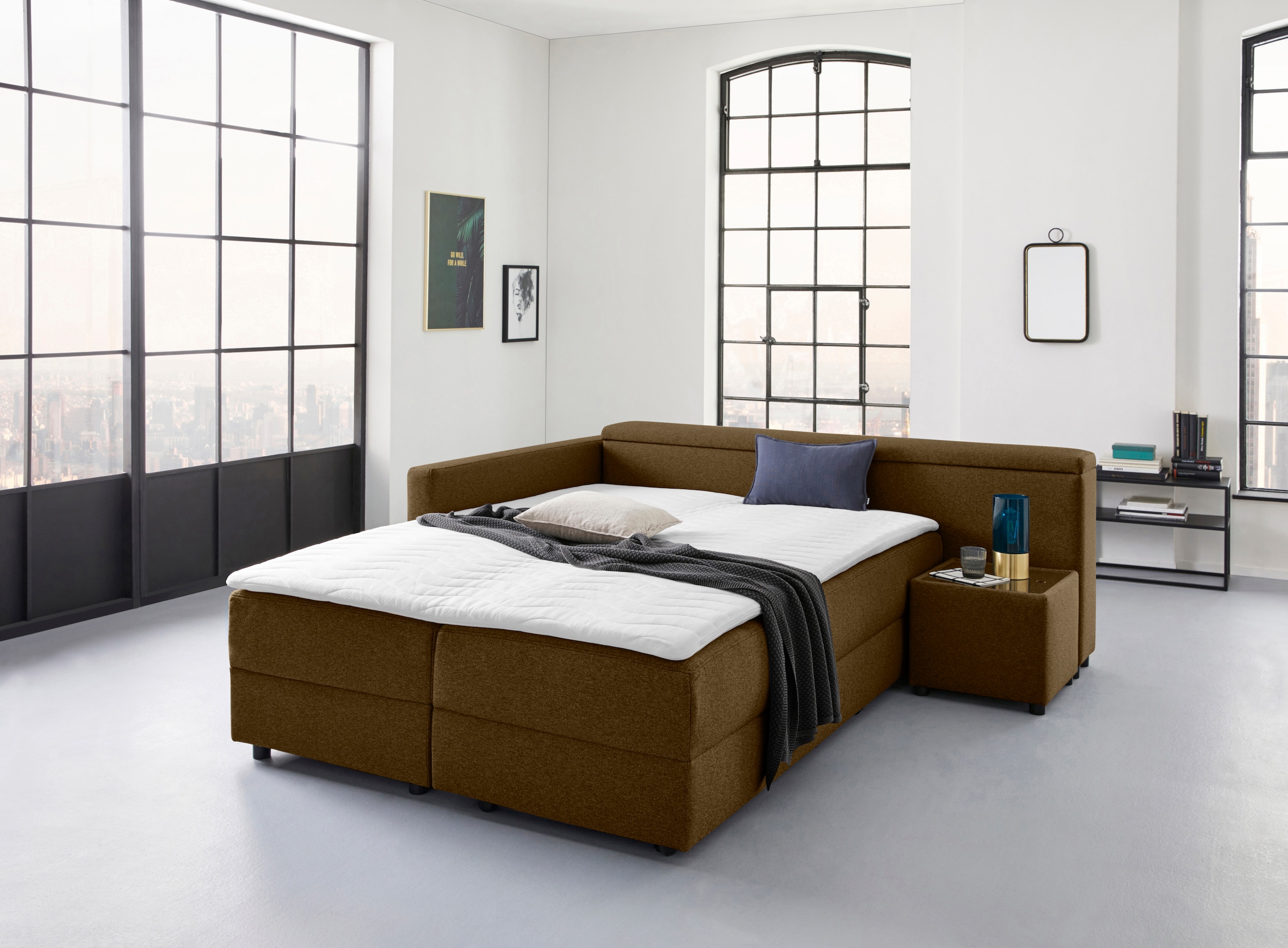 LOOKS by Wolfgang Joop Ecksofa »LooksIII L-Form«, durch Drehfunktion zum Bett wandelbar, inklusive Staufach