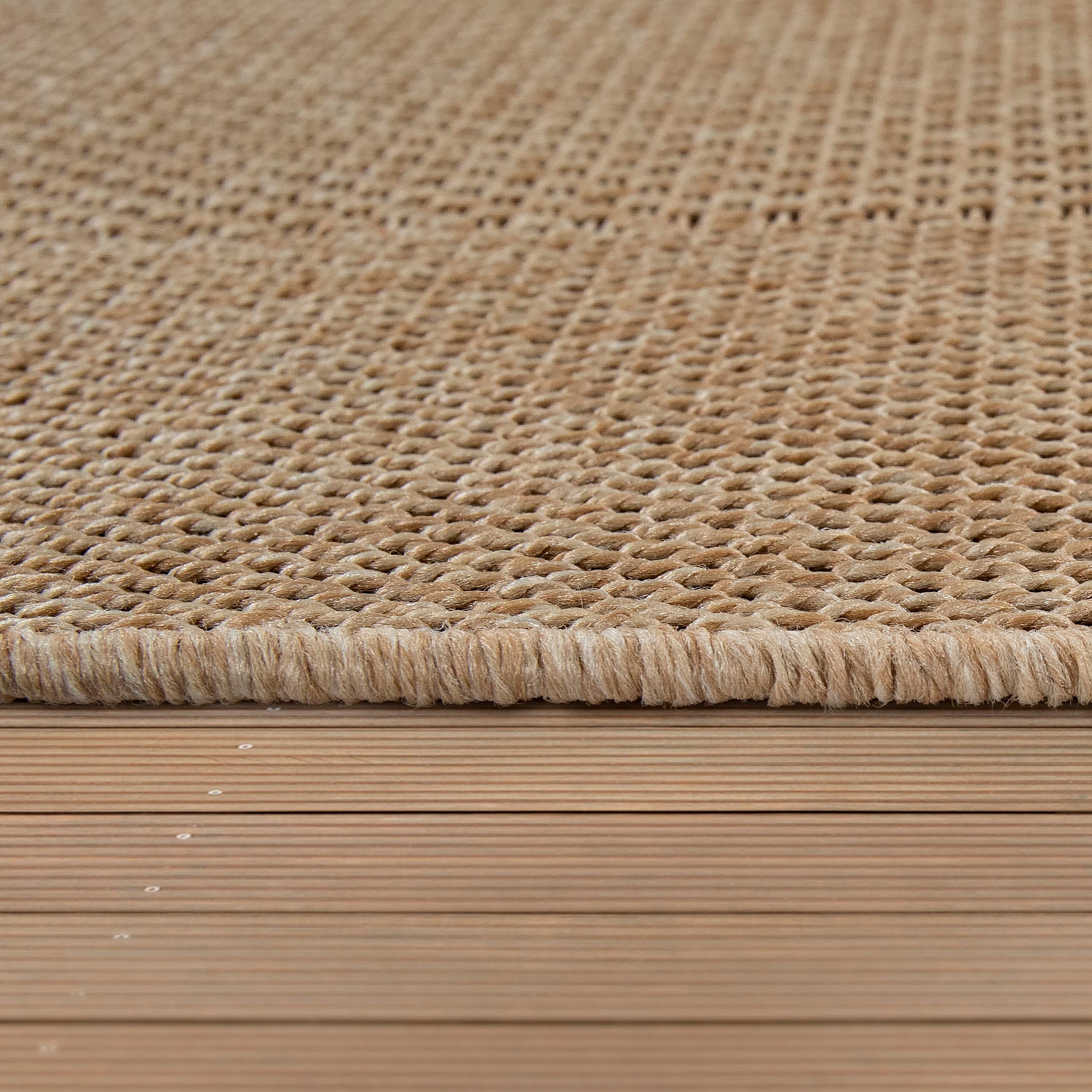 Paco Home Teppich »Waregem 621«, rechteckig, 4 mm Höhe, Flachgewebe, meliert, mit Bordüre, Outdoor geeignet, Wohnzimmer