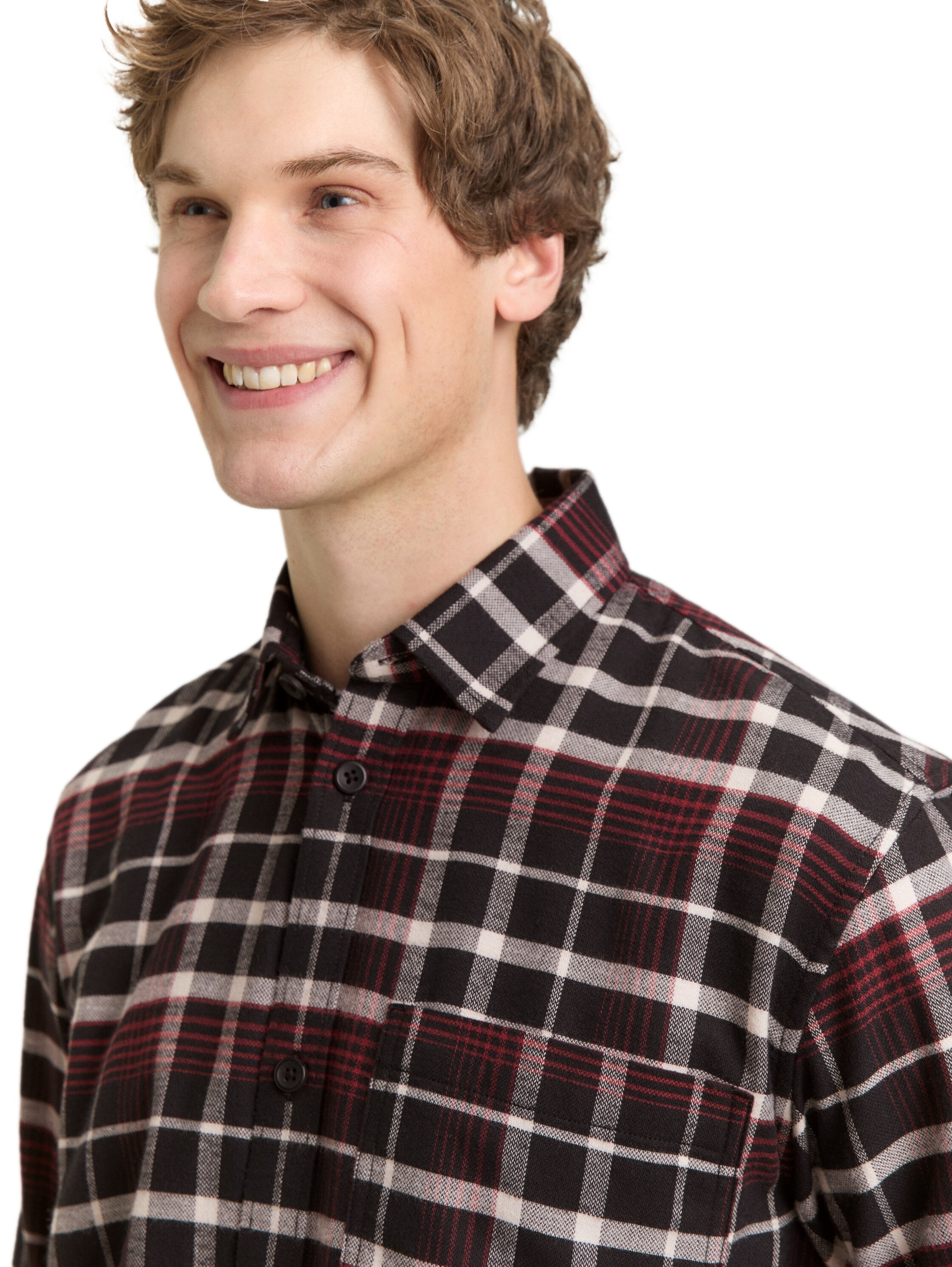 TOM TAILOR Denim Langarmhemd kariert