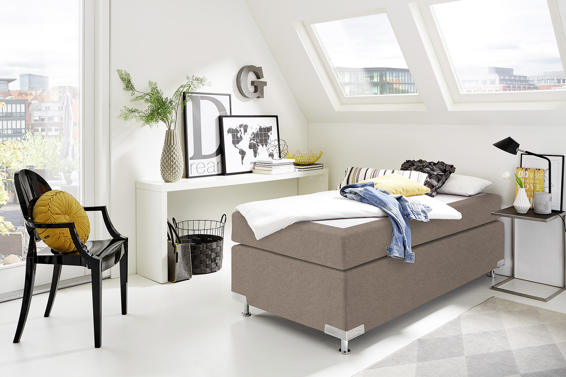 Boxspringbett »Holland«, ohne Kopfteil, frei im Raum stellbar