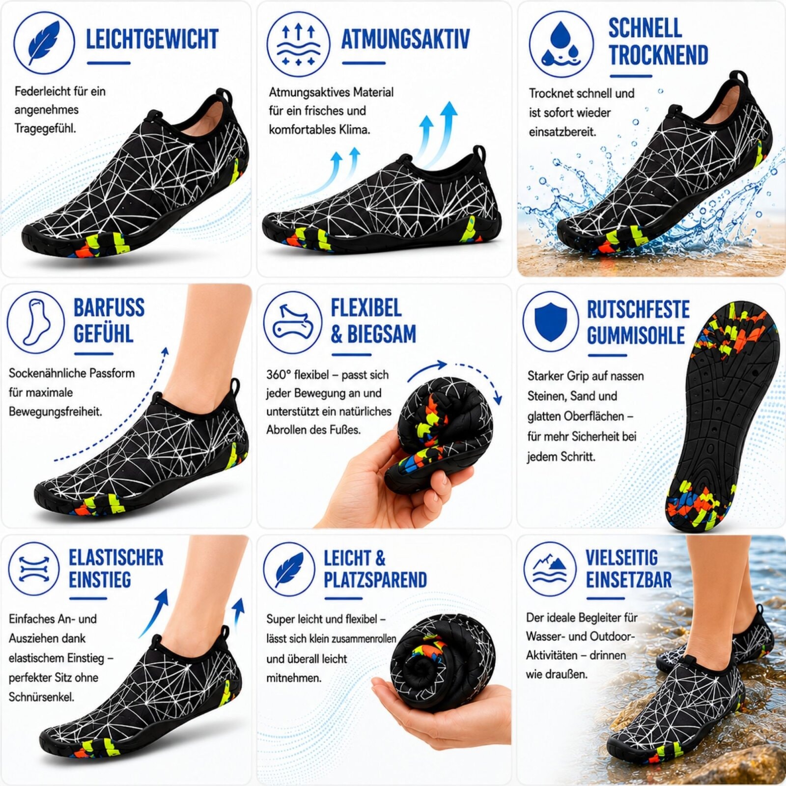 DOTALES Aquaschuh »Aqualite Barfuß-Wasserschuhe, Badeschuhe Damen & Herren«  Minimalschuhe