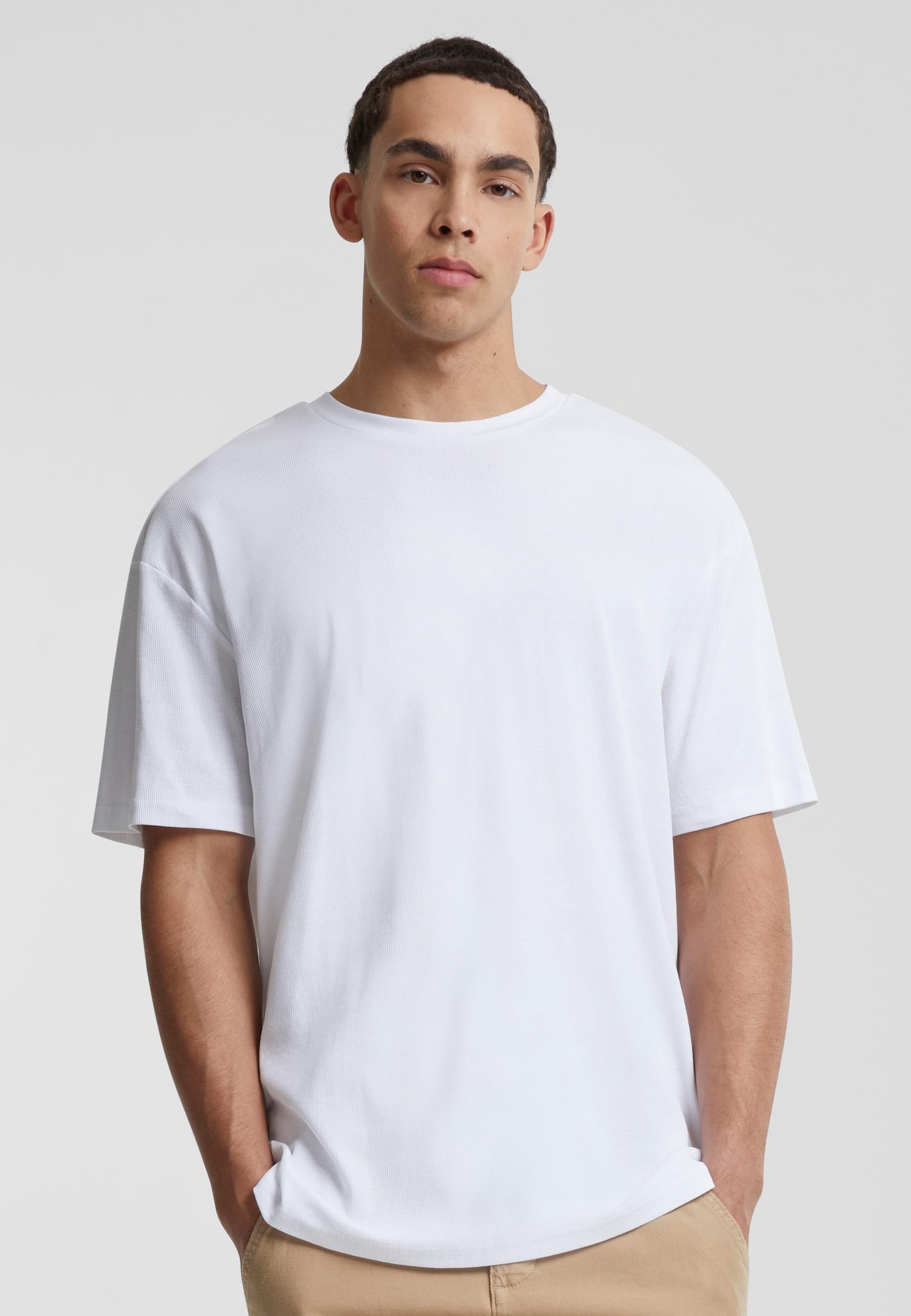 URBAN CLASSICS T-Shirt »Urban Classics Herren Organic Oversized Rib Tee«, (1 tlg.)
