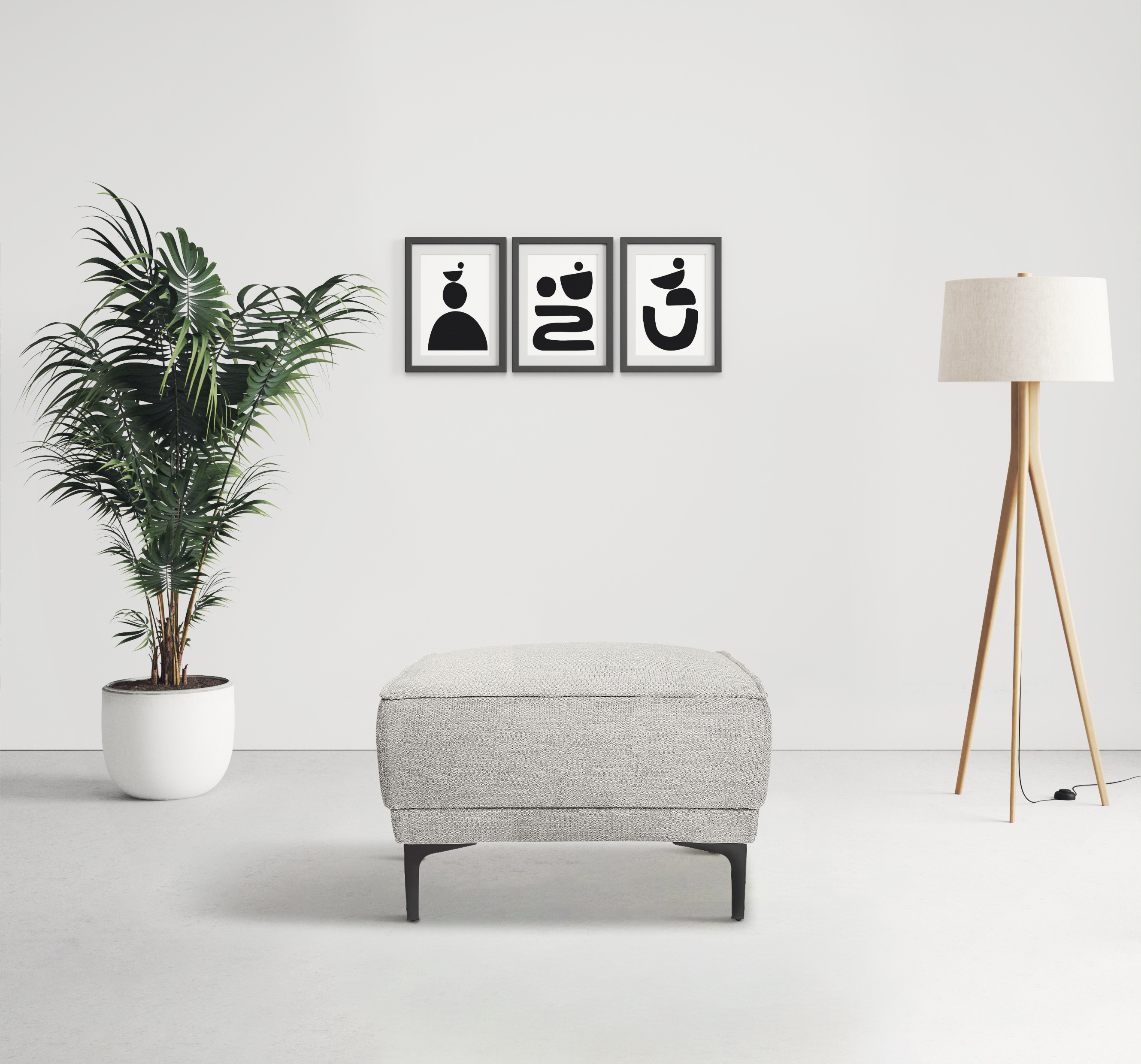 OTTO home Hocker "Oland Flachgewebe Polsterhocker" passend zur Serie OLAND