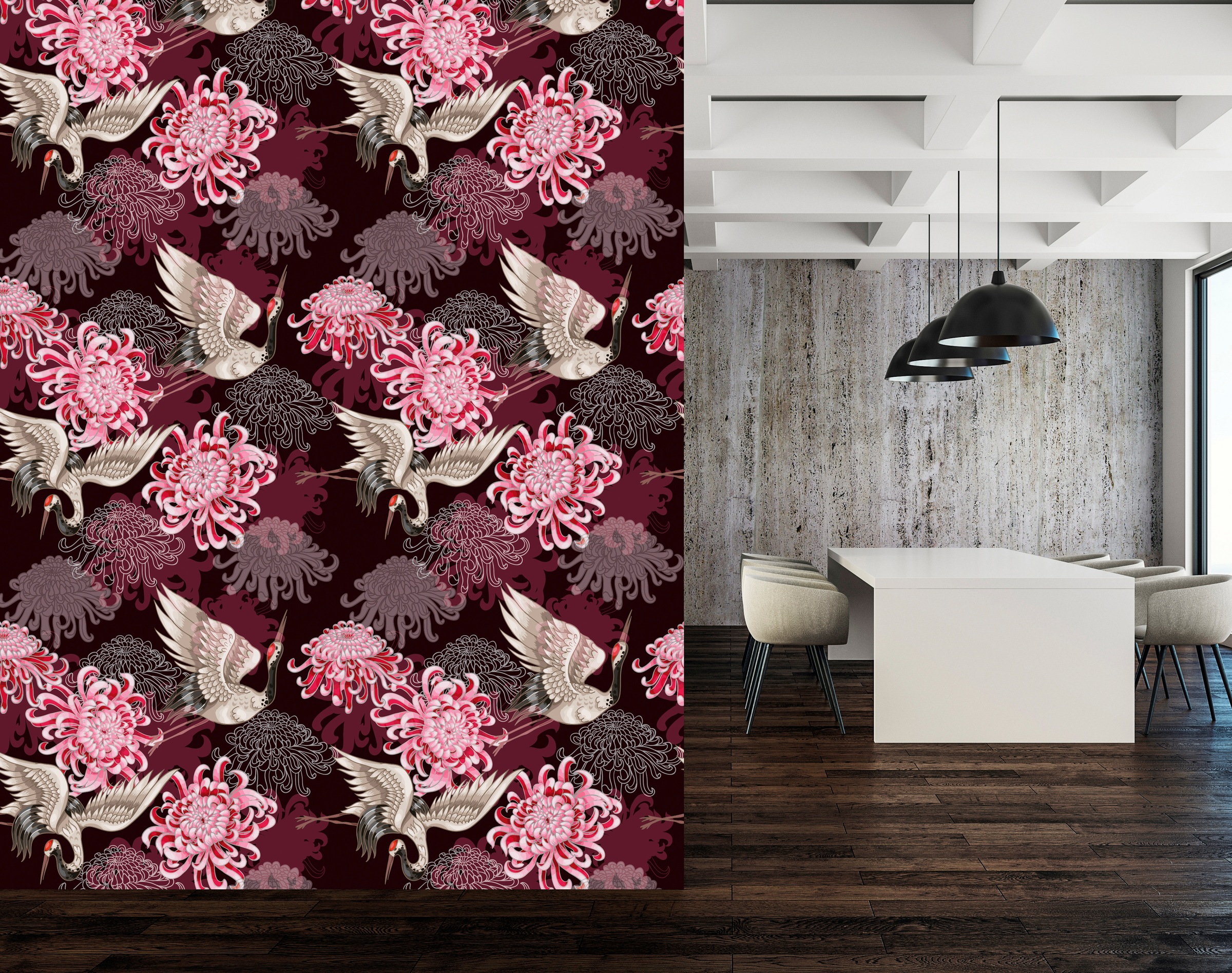 queence Vinyltapete »Friedel«, bedruckt-Motiv-botanisch-floral-gemustert-natürlich, 90x250cm, selbstklebend, kinderleichte Anbringung, Sticker