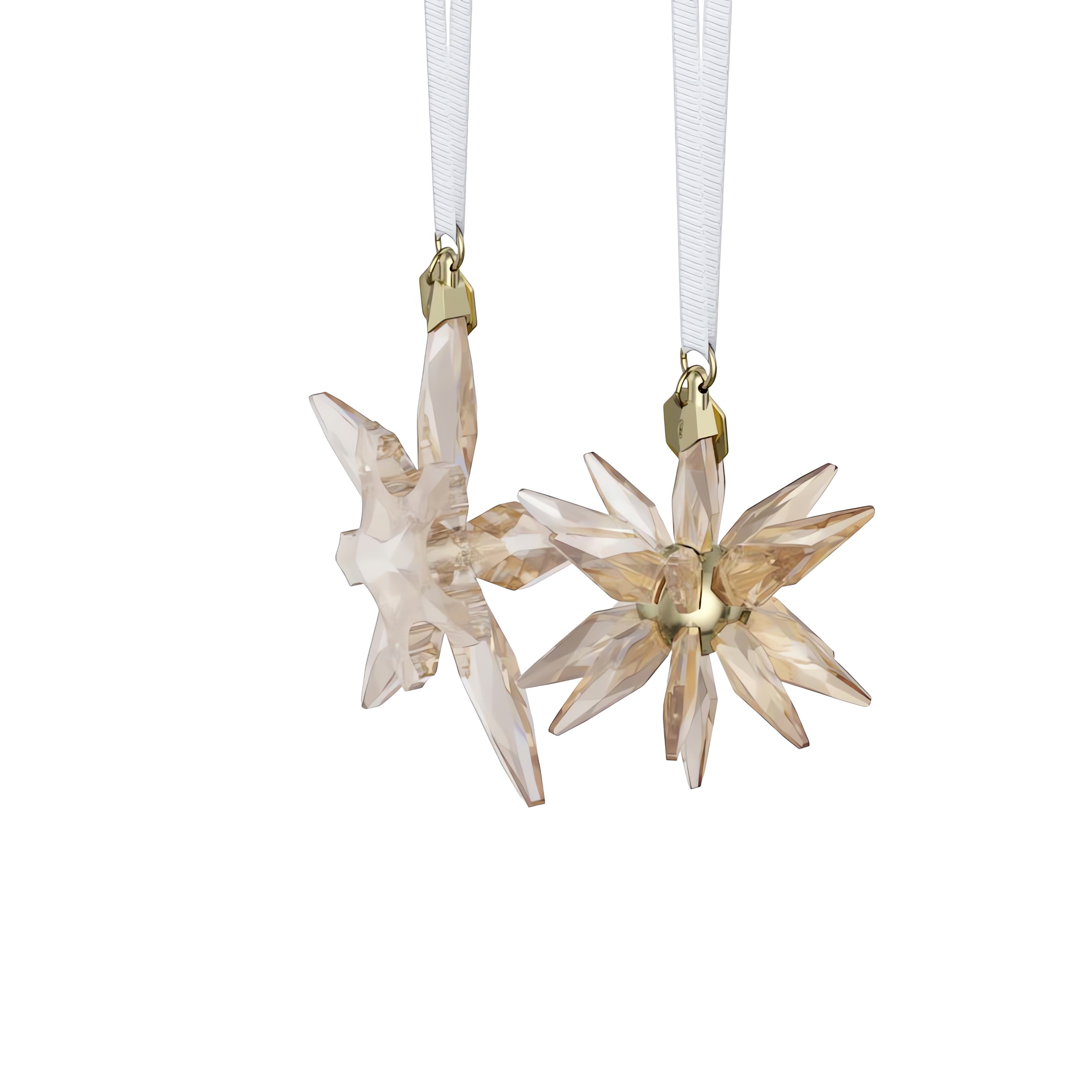 Swarovski Dekohänger »Sammelfigur Multipack Annual Edition Festive 3D Ornament Set 2025«, (2 St., Set), Swarovski® Kristall