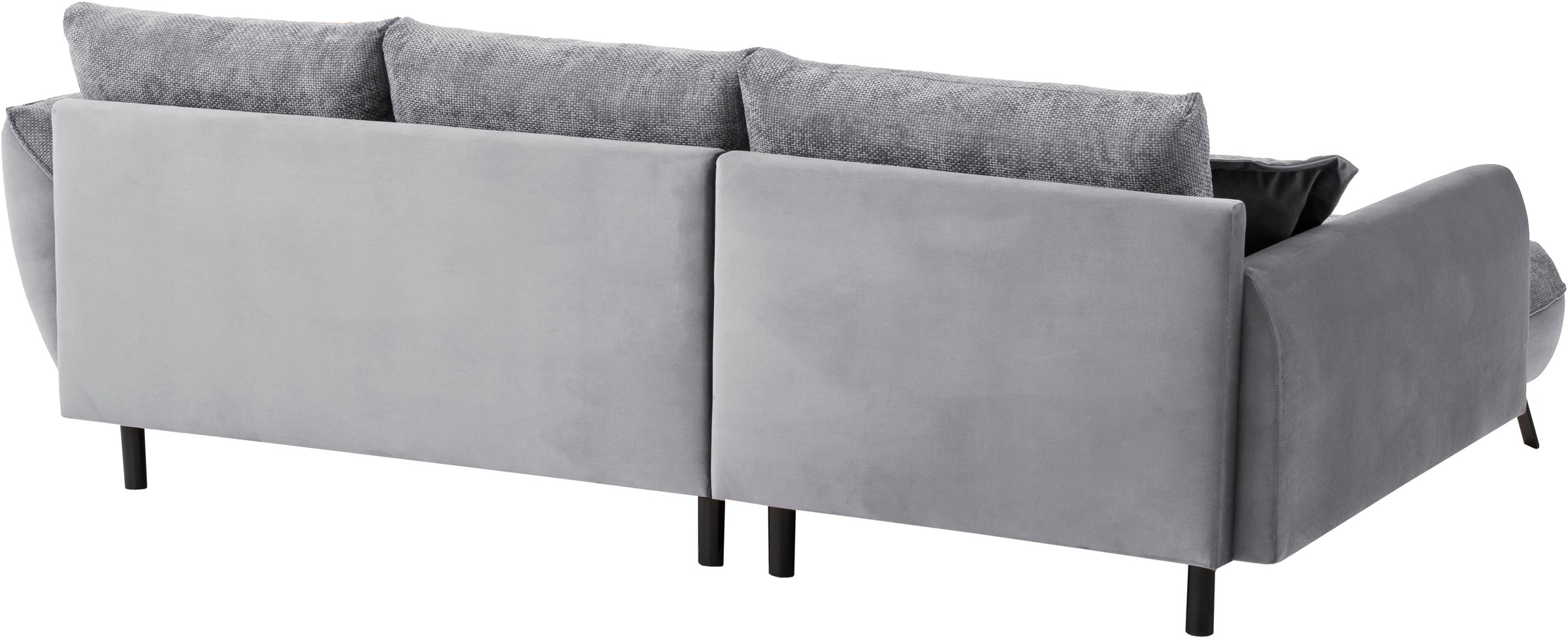 Ecksofa EXXPO - SOFA FASHION "Bellini, Materialmix oder komplett Struktur, Breite 268cm, bequem", grau, B:260cm H:92cm T:187cm, Sofas, Ecksofa, bequem und modern, Materialmix, L-Form 6