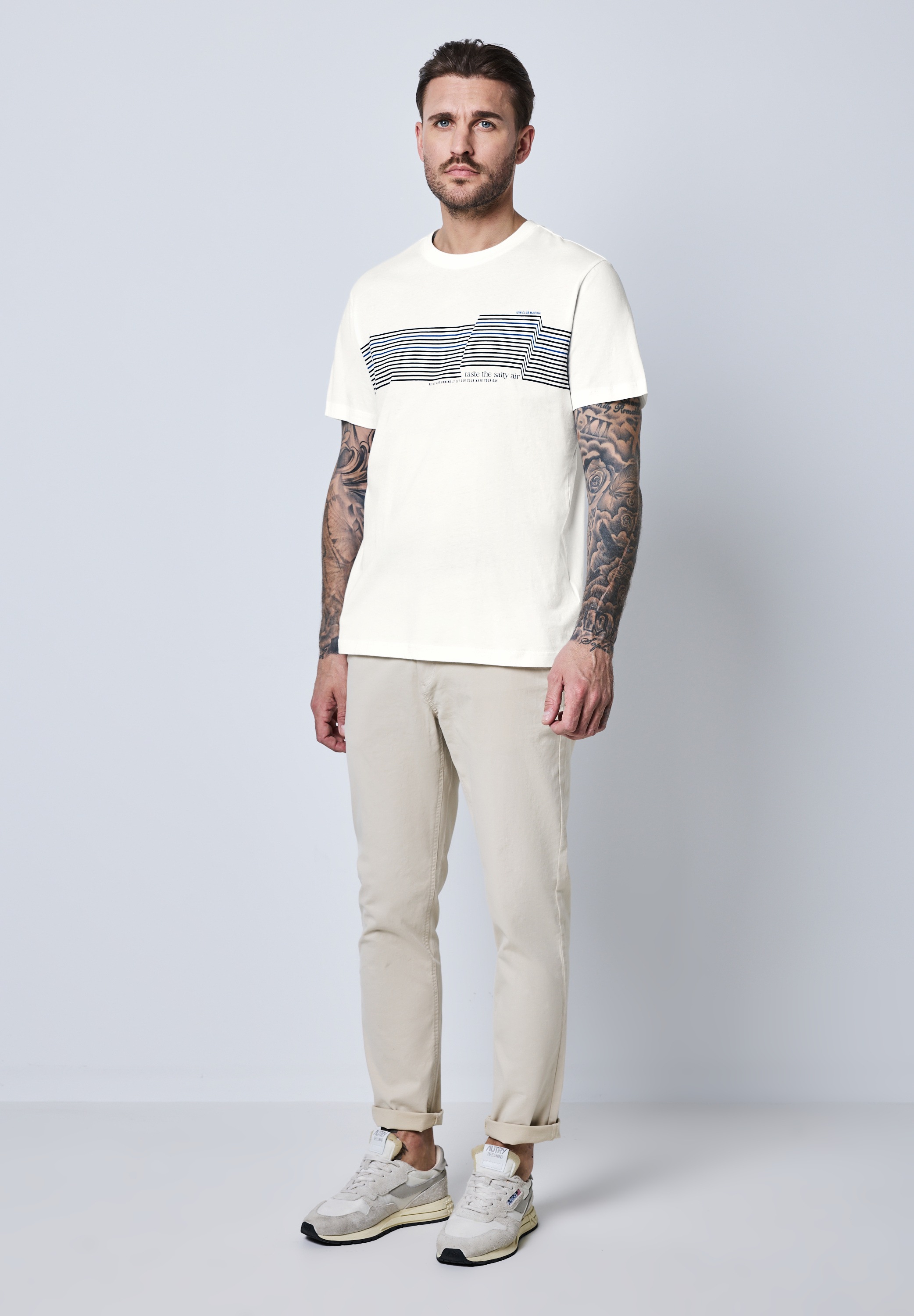 STREET ONE MEN T-Shirt, mit Rundhalsausschnitt