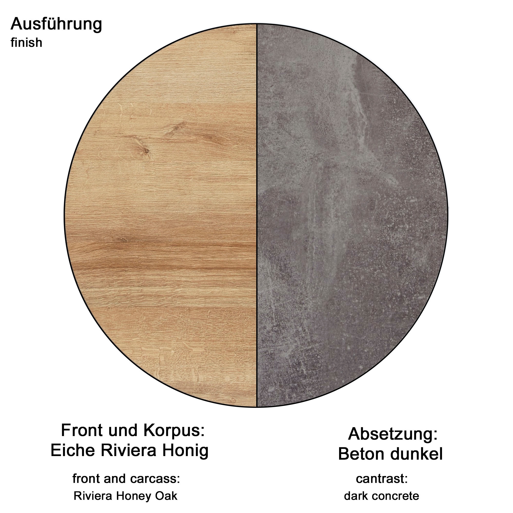 welltime Waschbeckenunterschrank »Bilbao«, Waschtisch mit Metallgriff und 2 Fächern - Maße (B/T/H) 123/53/39 cm