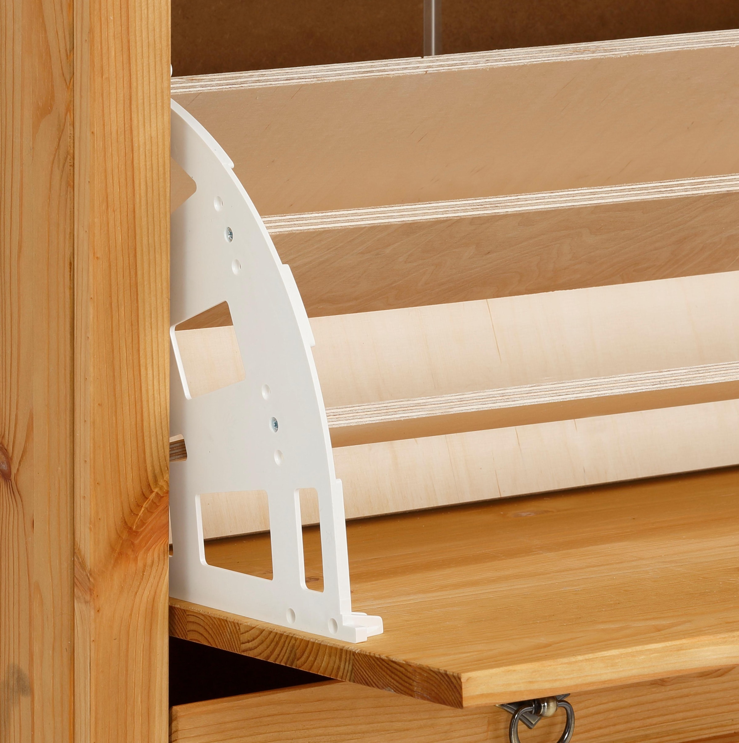 OTTO home Schuhschrank »Basilico« aus massiver Kiefer, FSC®, Breite 90 cm, mit Schublade, Kassettenoptik