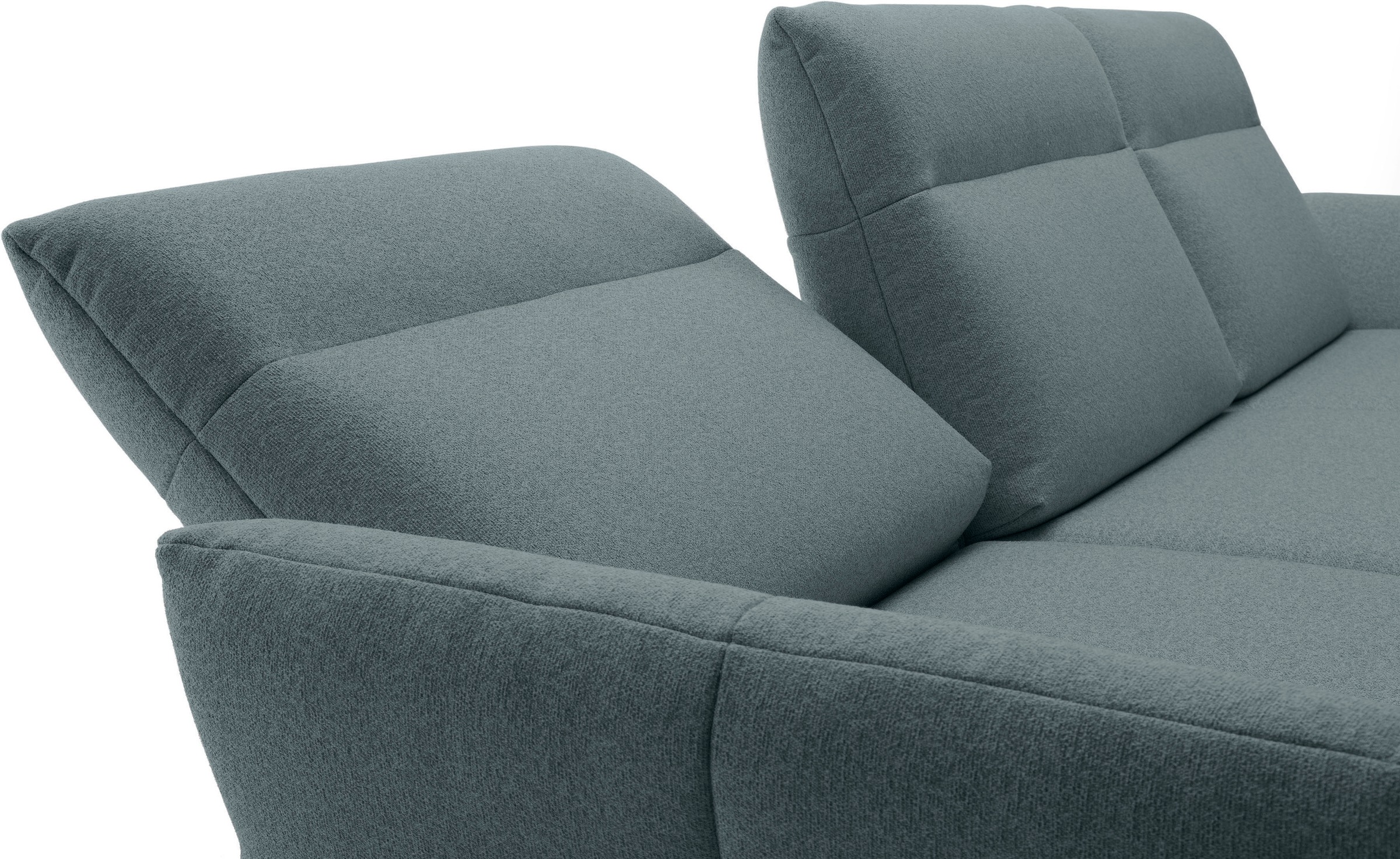 Creation BY ROLF BENZ Ecksofa »CR.460«, Sockel in Eiche, Alugussfüße in umbragrau, Breite 298 cm