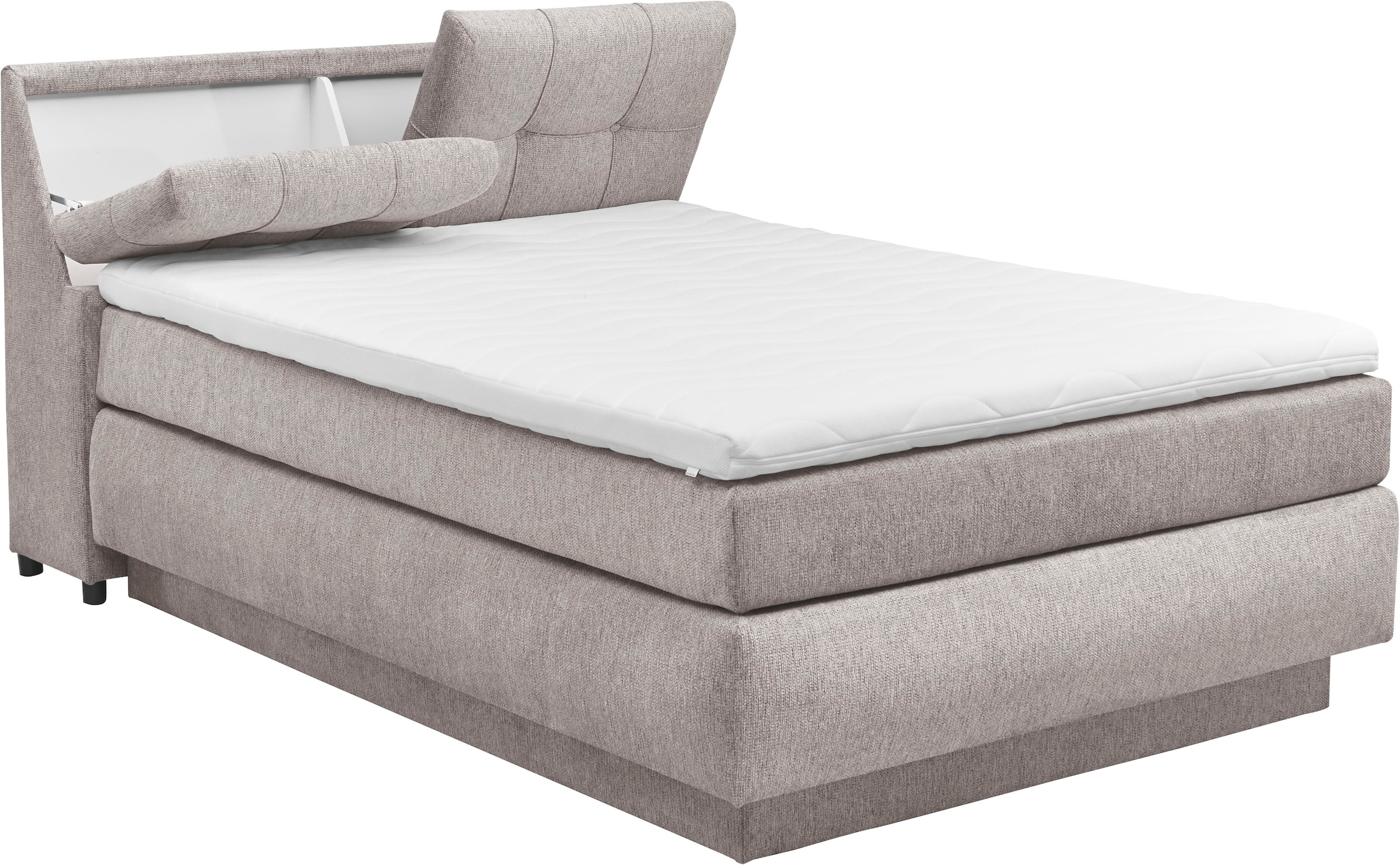 set one by Musterring Boxspringbett »Fairfield«, mit Bettkasten, Kopfteil in Kassettenoptik, Breite 120 oder 140 cm