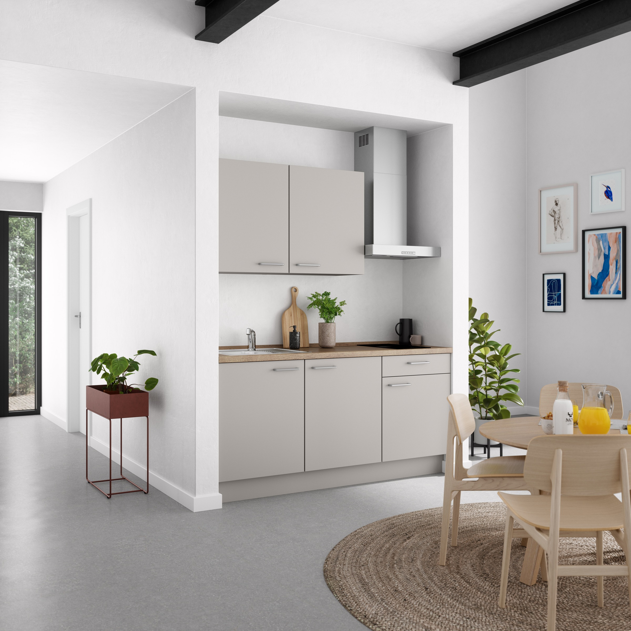 nobilia® Küchenzeile »"Touch I"«, vormontiert, Ausrichtung wählbar, Breite 180 cm, wahlw. mit E-Geräten