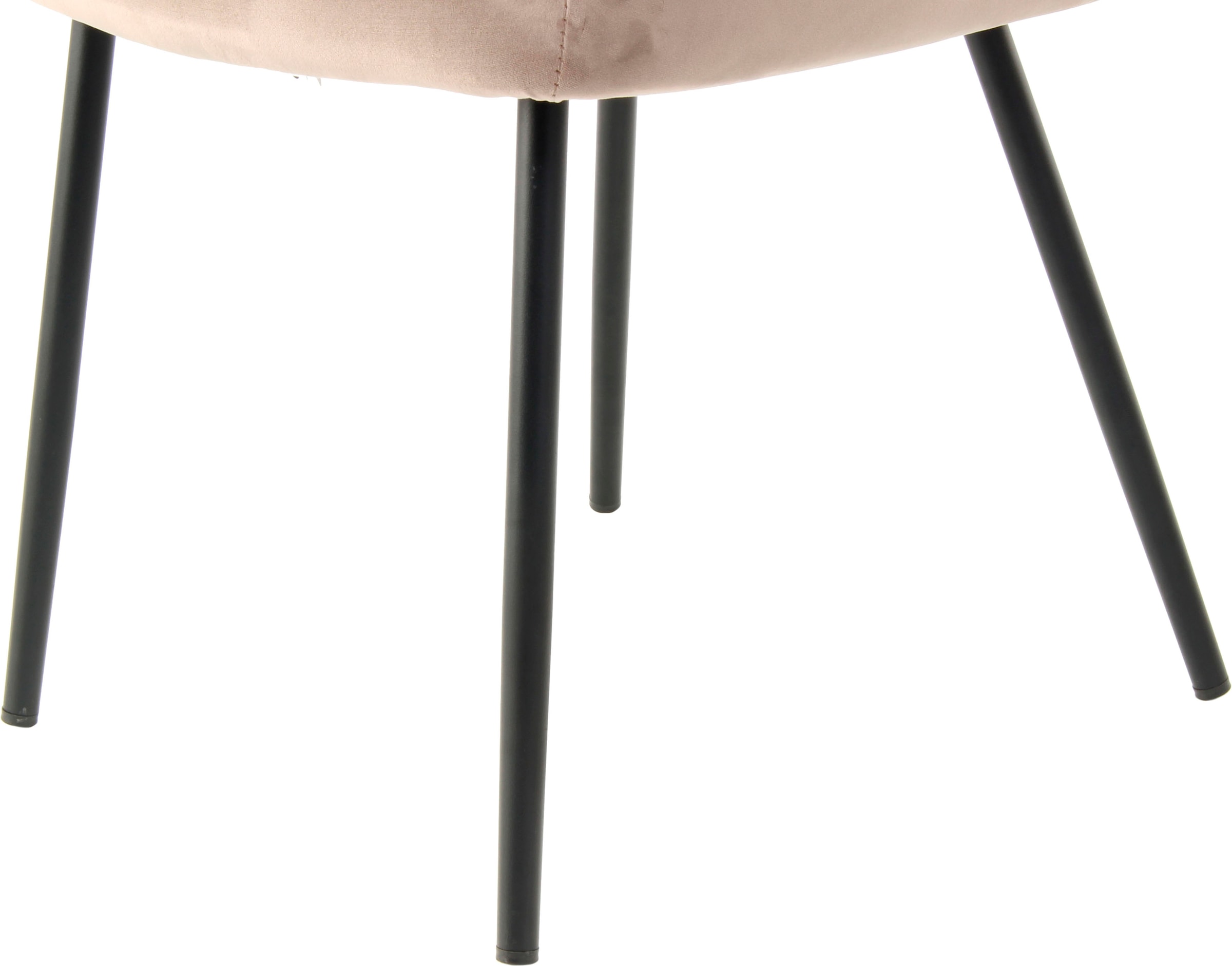 Kayoom Polsterstuhl »Stuhl Cobain 825 2er-Set, einfarbiges Design, minimalistisch gestaltet«, (Set), 2 St., samtweicher Bezug, weiche Polsterung für ein gemütliches Sitzgefühl