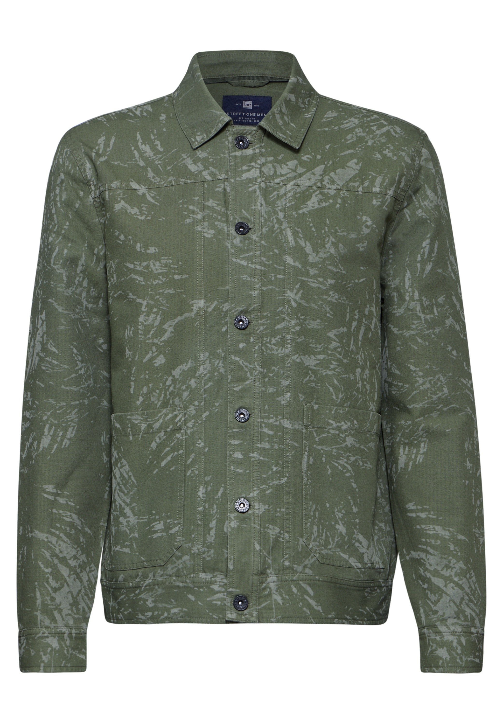 STREET ONE MEN Cargojacke, ohne Kapuze, mit allover Print