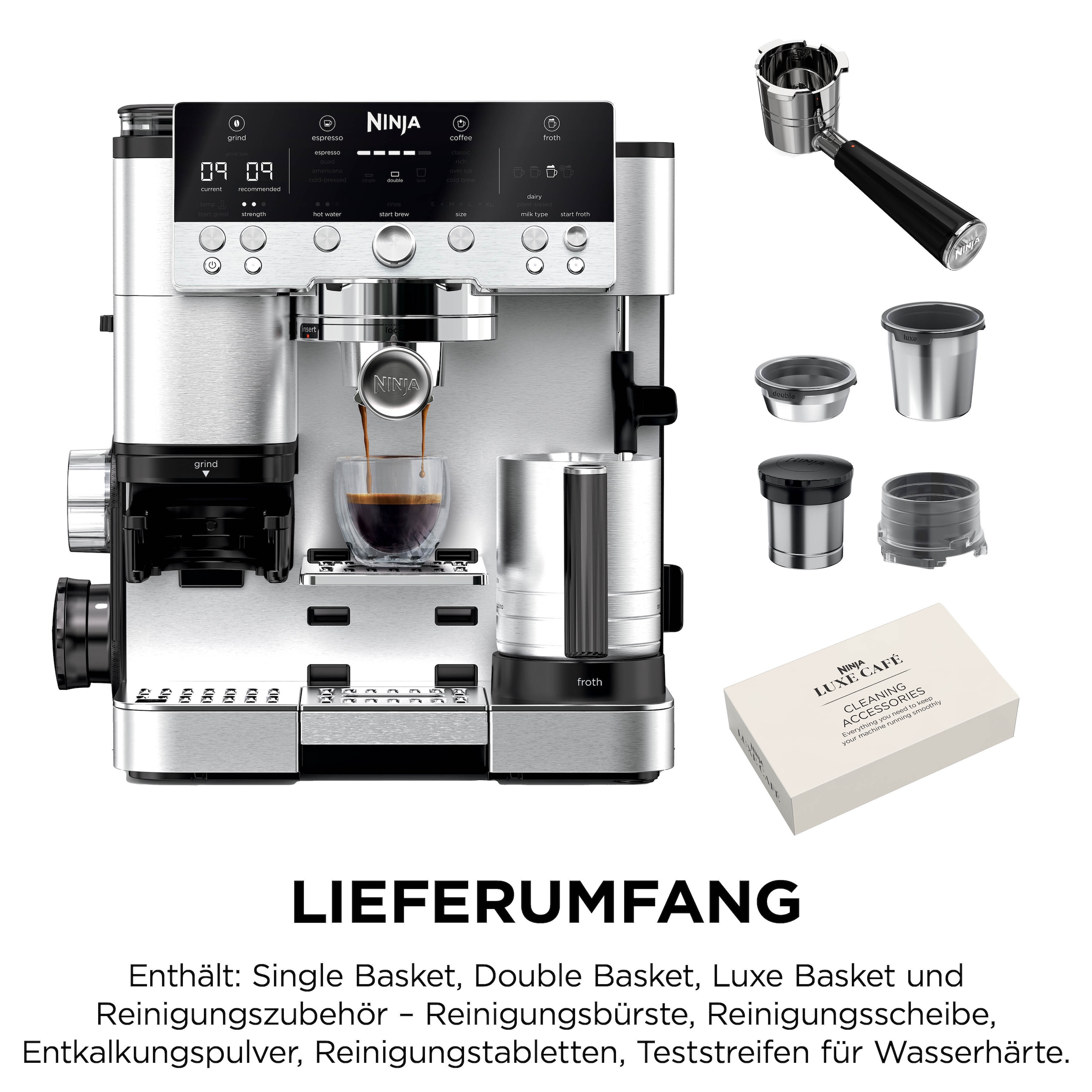 NINJA Espressomaschine »ES655EU  Luxe Café Premier Plus-Serie« Drei Maschinen in einer: Espresso-, Filterkaffee- und Cold Brew