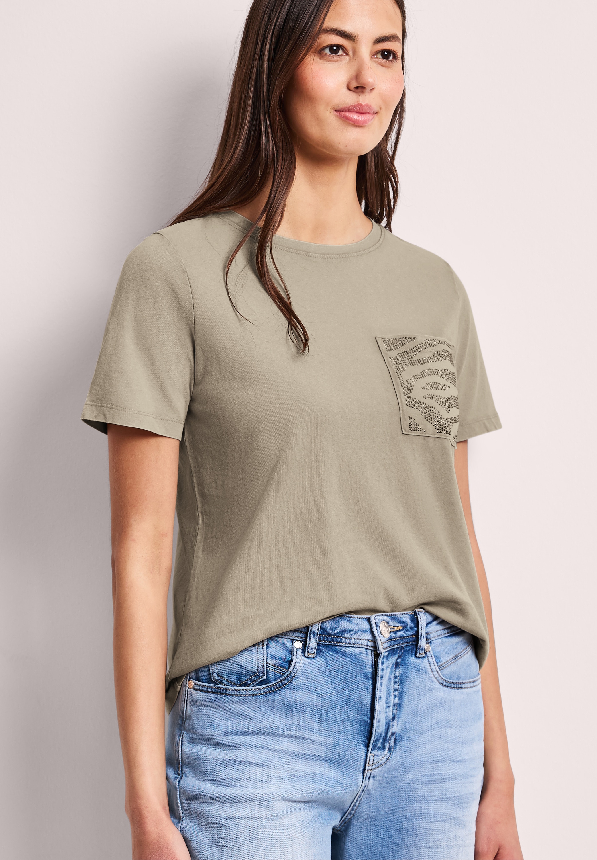 STREET ONE T-Shirt aus reiner Baumwolle günstig online kaufen