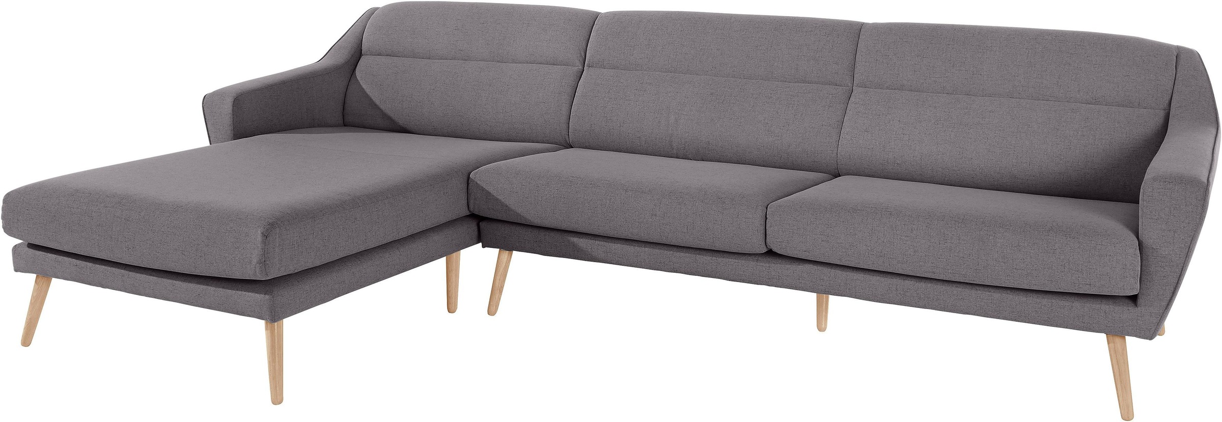 OTTO home Ecksofa "Bille L-Form" mit Naht im Rückenkissen und Beinen aus Ei günstig online kaufen