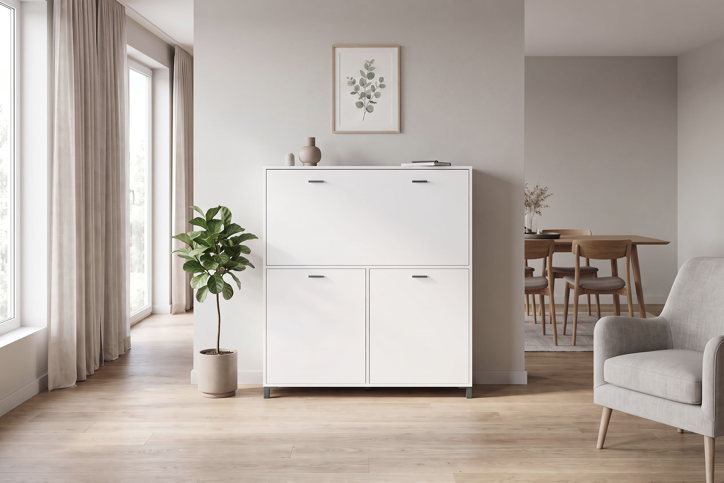 OTTO home Sekretär »Melton« platzsparende Arbeitslösung mit viel Stauraum, Breite 120 cm
