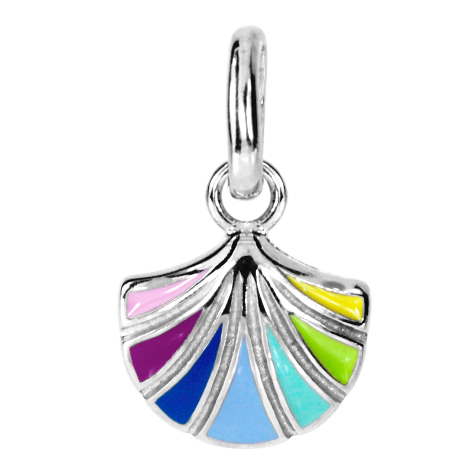 Kettenanhänger OSTSEE-SCHMUCK "Ostsee-Schmuck Anhänger Blüte Anhänger Blüte", blau, Schmuckanhänger, Damen, 15 x 9mm, Silber 925 (Sterlingsilber), 0,5 g, Kettenanhänger