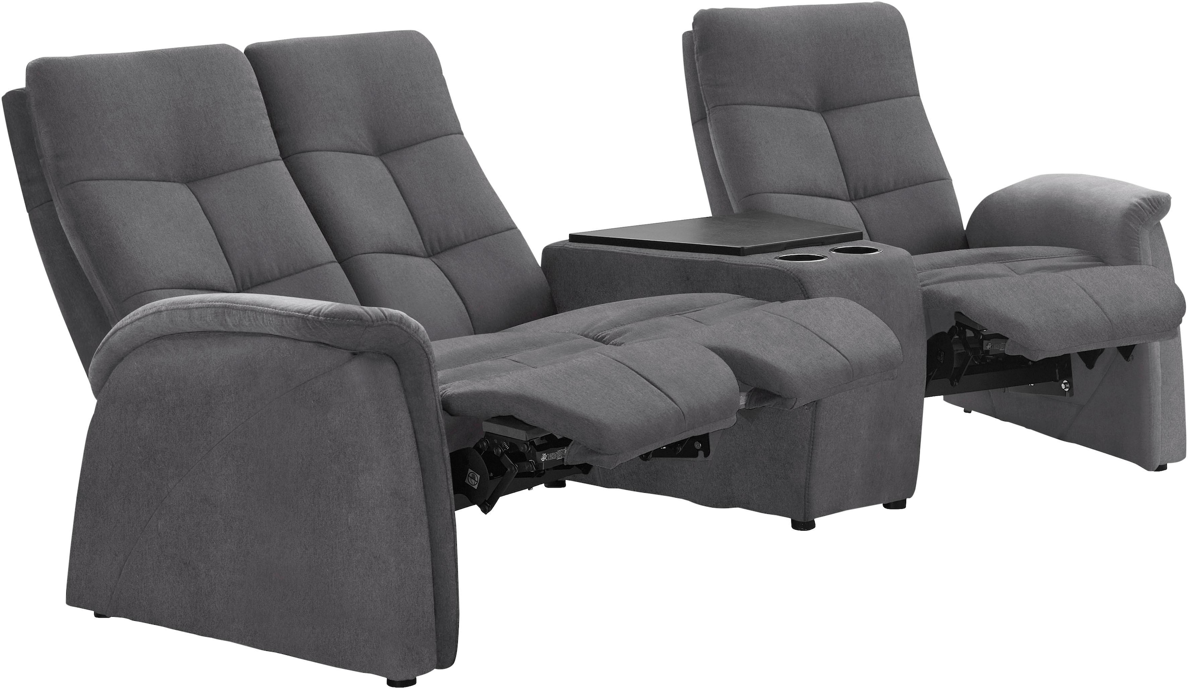 exxpo - sofa fashion 3-Sitzer »Tivoli, Kinosofa mit Relaxfunktion, mit Ablagetisch und Stauraum«, bequem und komfortabel, hohe Rückenlehne