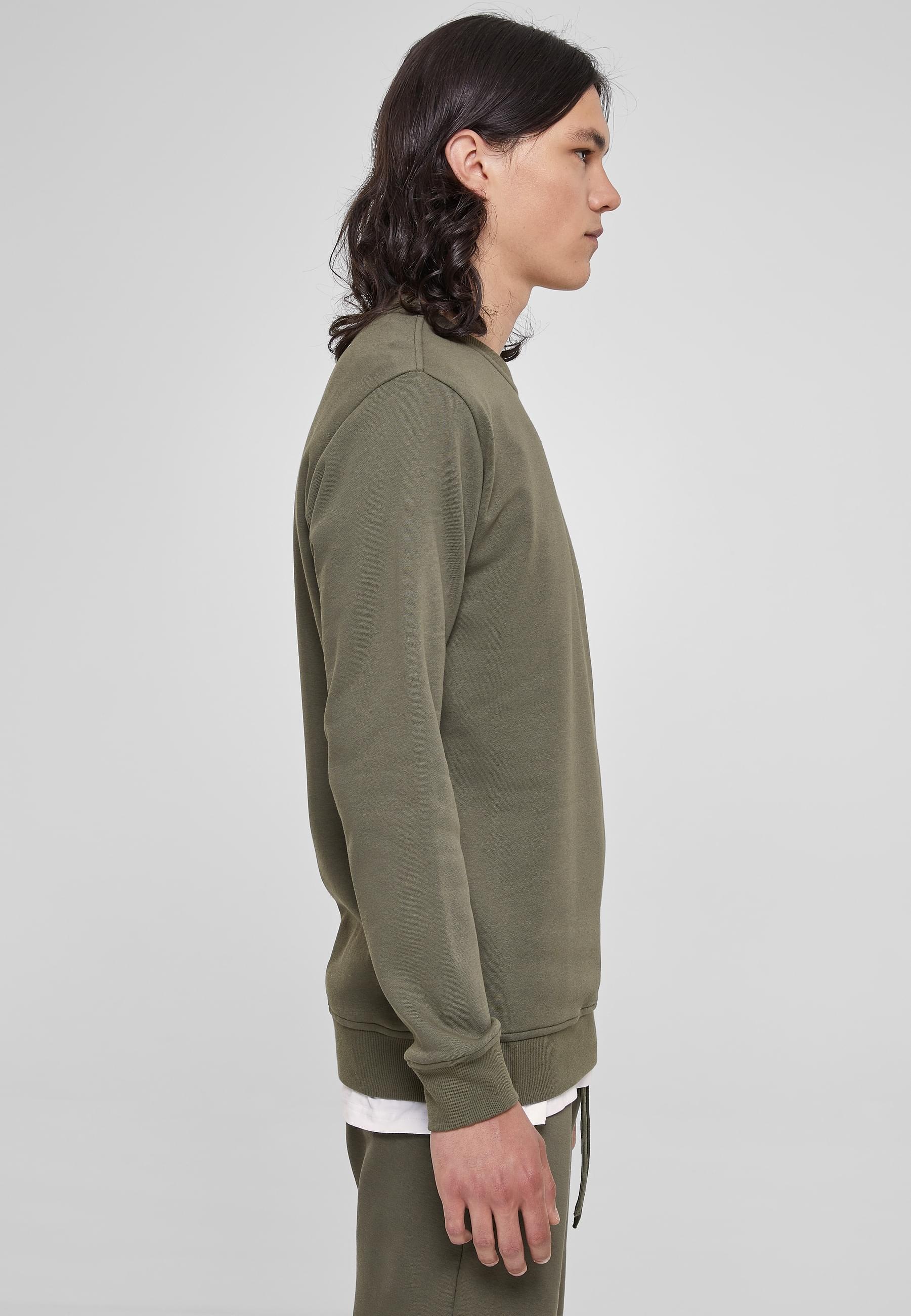 URBAN CLASSICS Rundhalspullover »Urban Classics Herren Basic Terry Crew«, (1 tlg.)