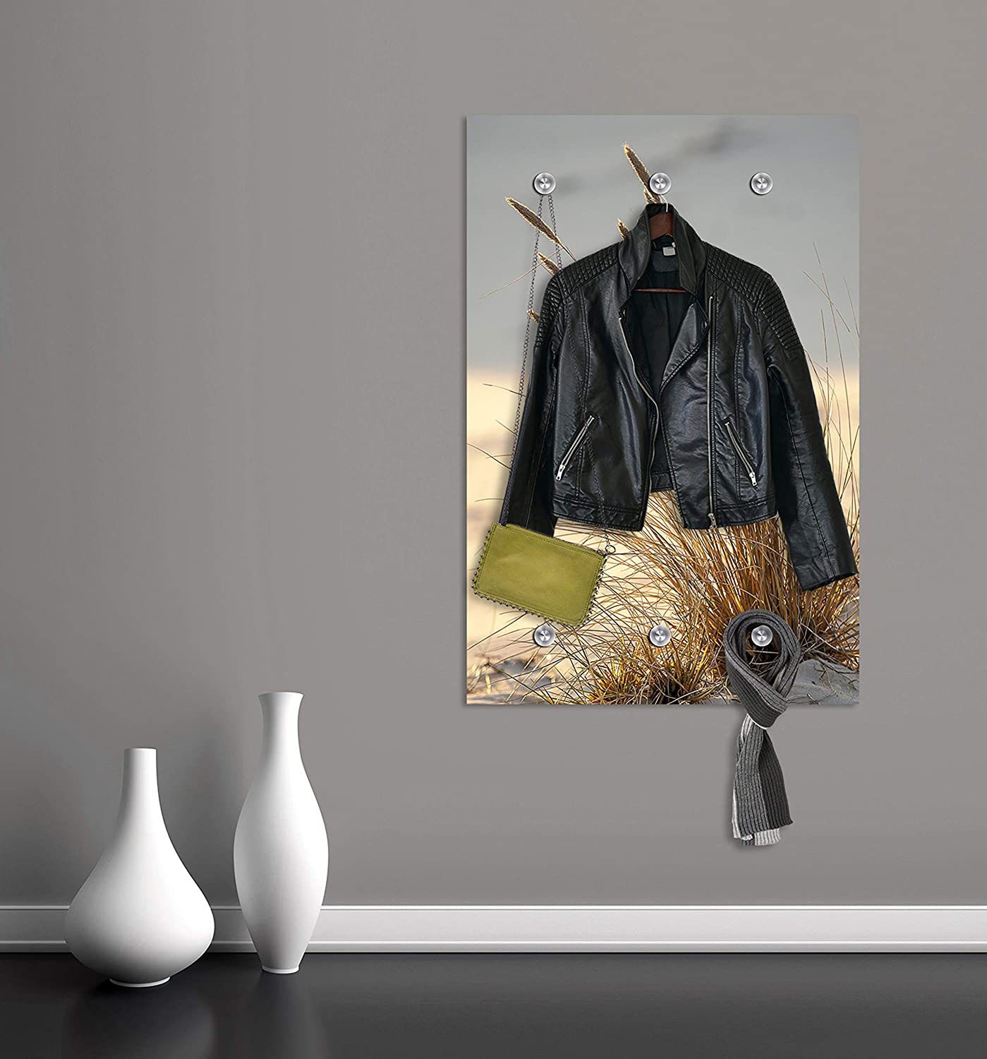 queence Garderobenleiste »Sylt«, Wand Garderobe, Strand, Gräser, Düne, platzsparend