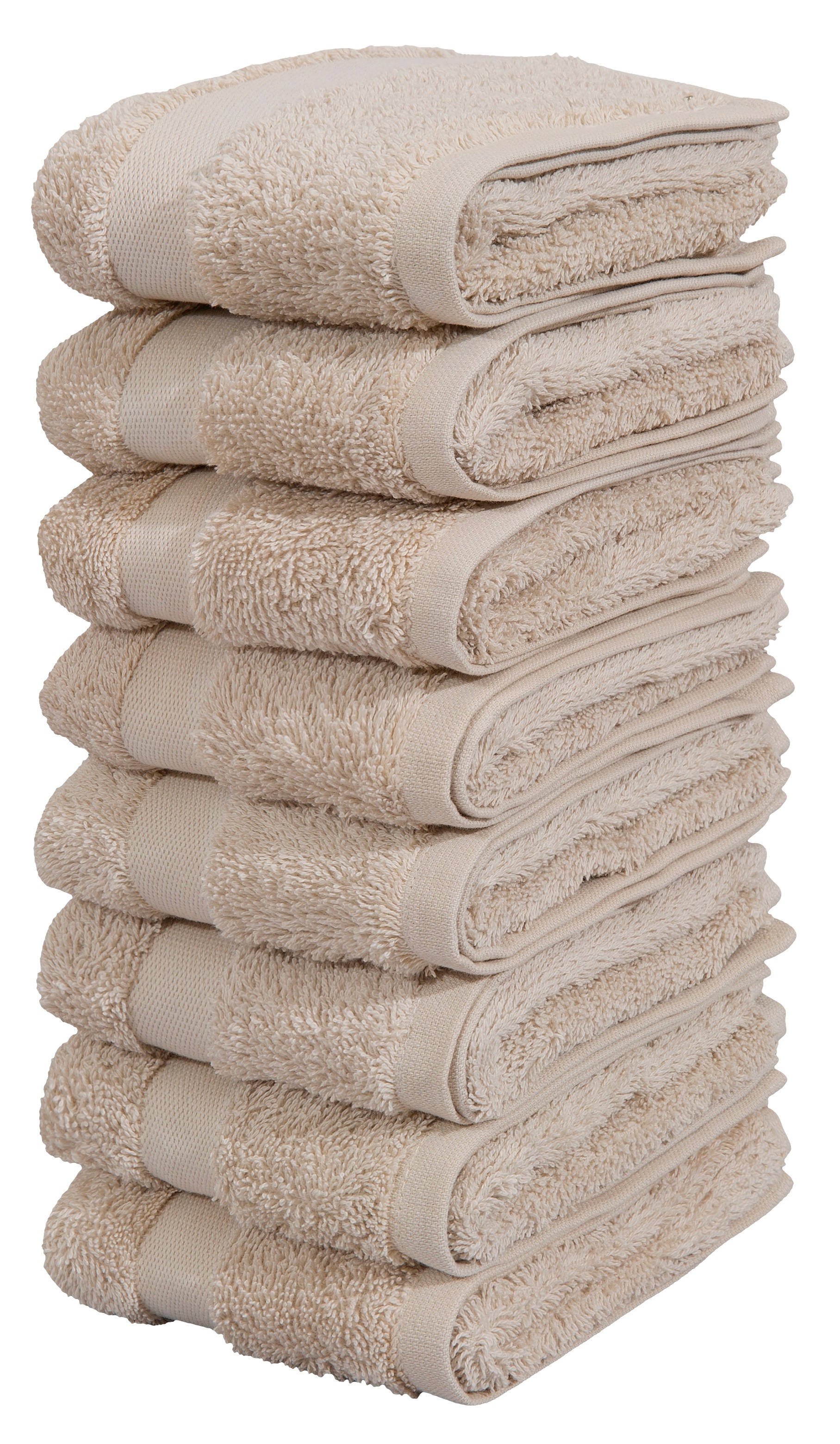 OTTO home Gaestehandtuecher "Vanessa, 8 Gästehandtücher, 30x50cm, in Standard- und Premium-Qualität" Handtücher mit Bordüre, 100% Baumwolle, einfarbig, weich