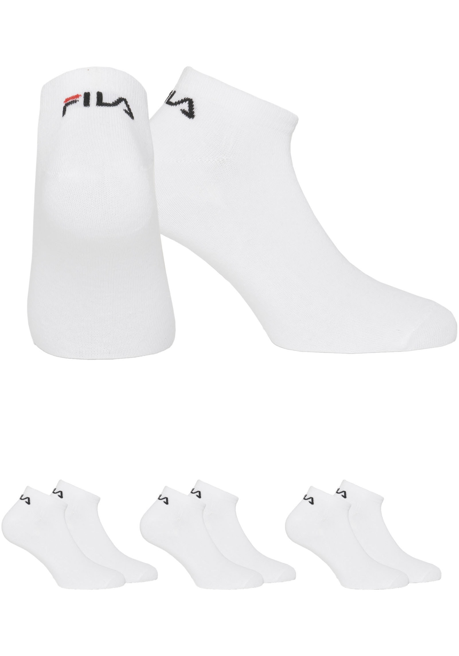 Fila Sneakersocken, (3er Pack), mit eingestricktem Logo an der Ferse