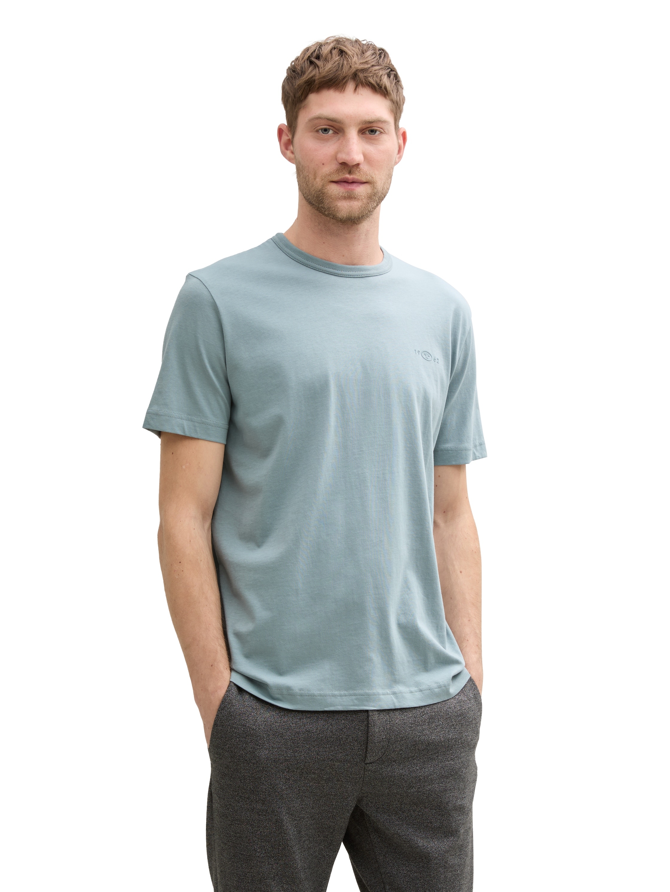 TOM TAILOR T-Shirt, (Packung, 2 tlg.), mit Ton-in-Ton Logo
