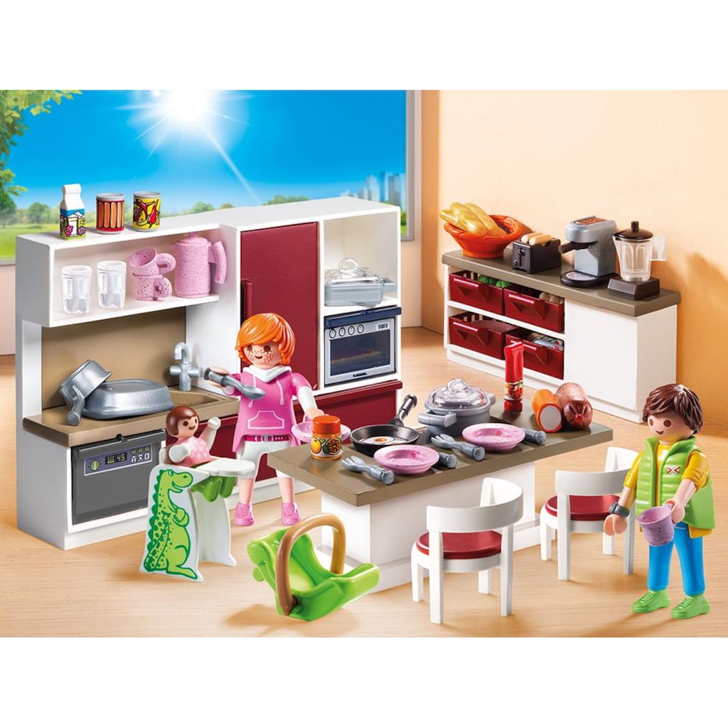 Playmobil® Konstruktions-Spielset »Große Familienküche (9269), City Life«, Made in Germany