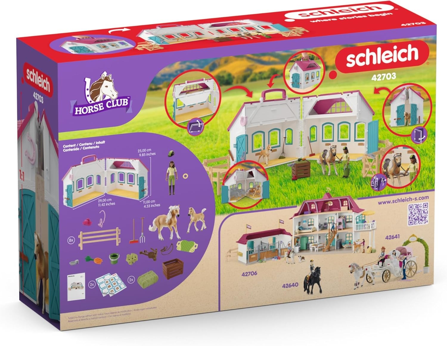 Schleich® Spielwelt »HORSE CLUB, Offenstall -Kleines Hufeisen (42703)« Made in Europe