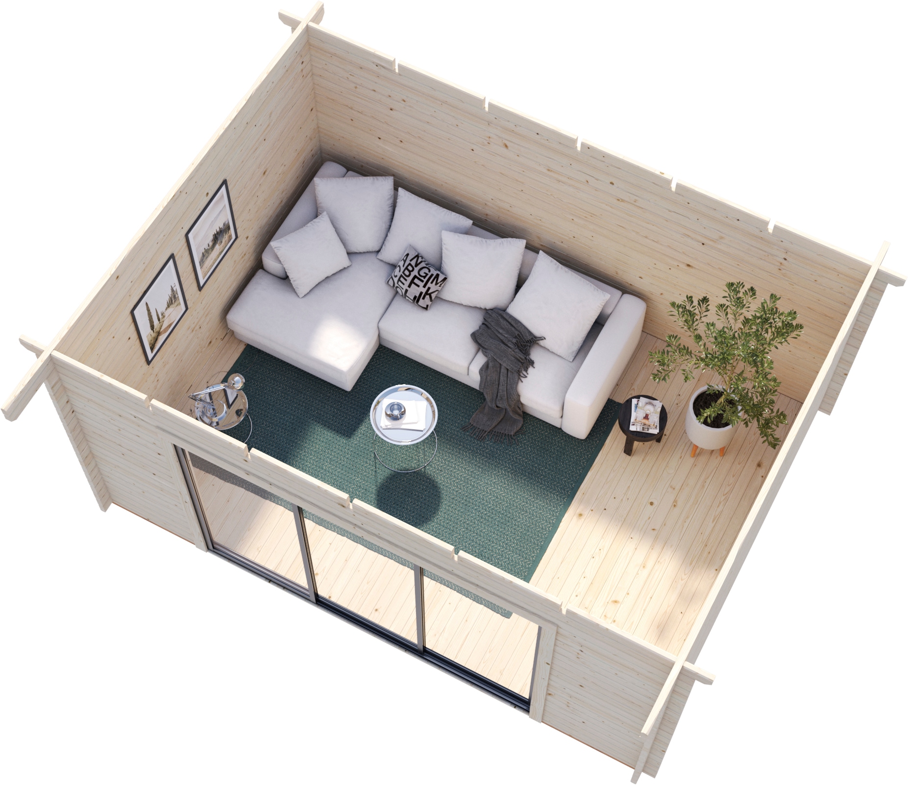 Palmako Gartenhaus »Lea 14,2 m², Slide Plus«