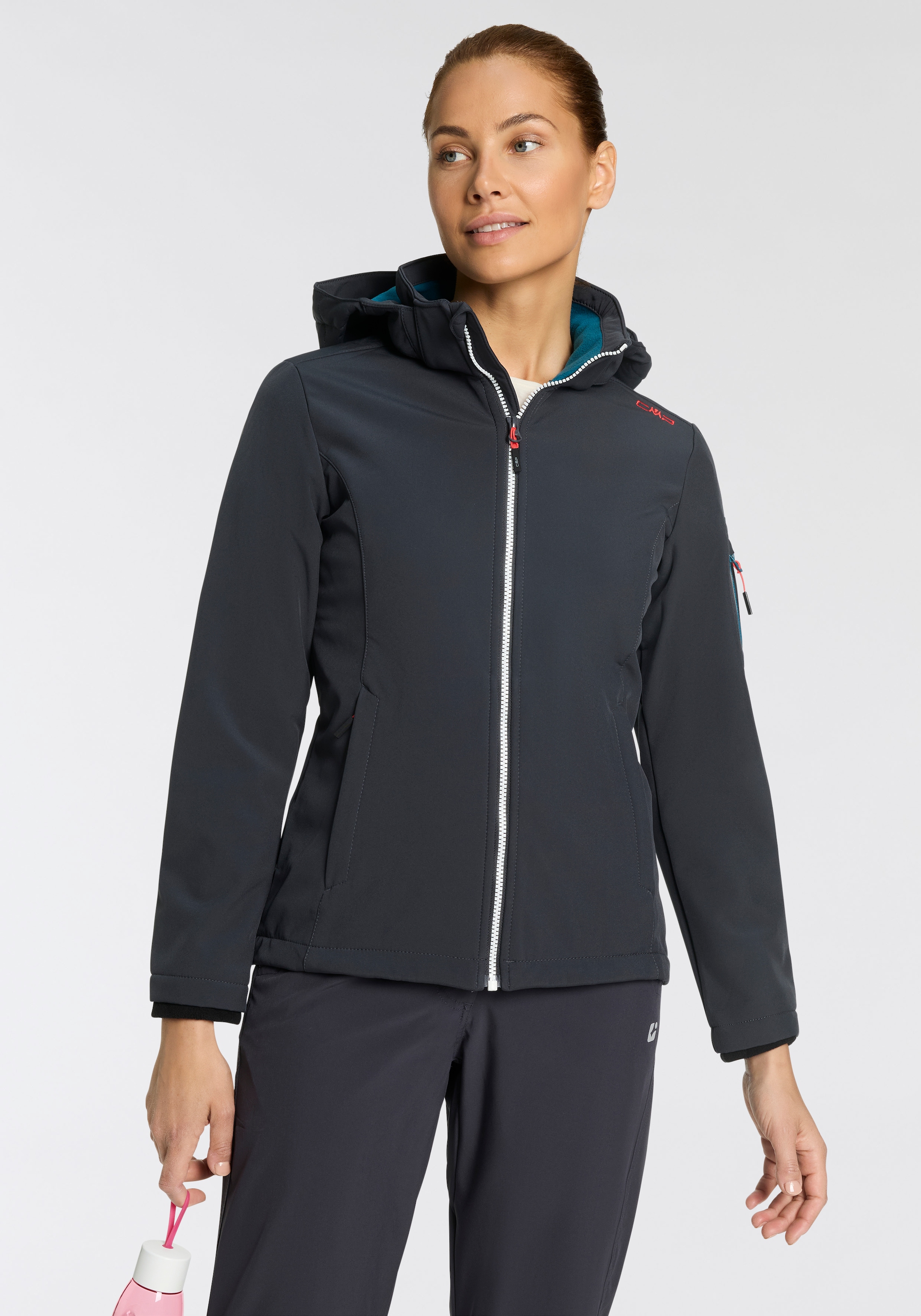 CMP Softshelljacke "WOMAN JACKET ZIP HOOD", (1 St.), Wärmend & wind- & wass günstig online kaufen