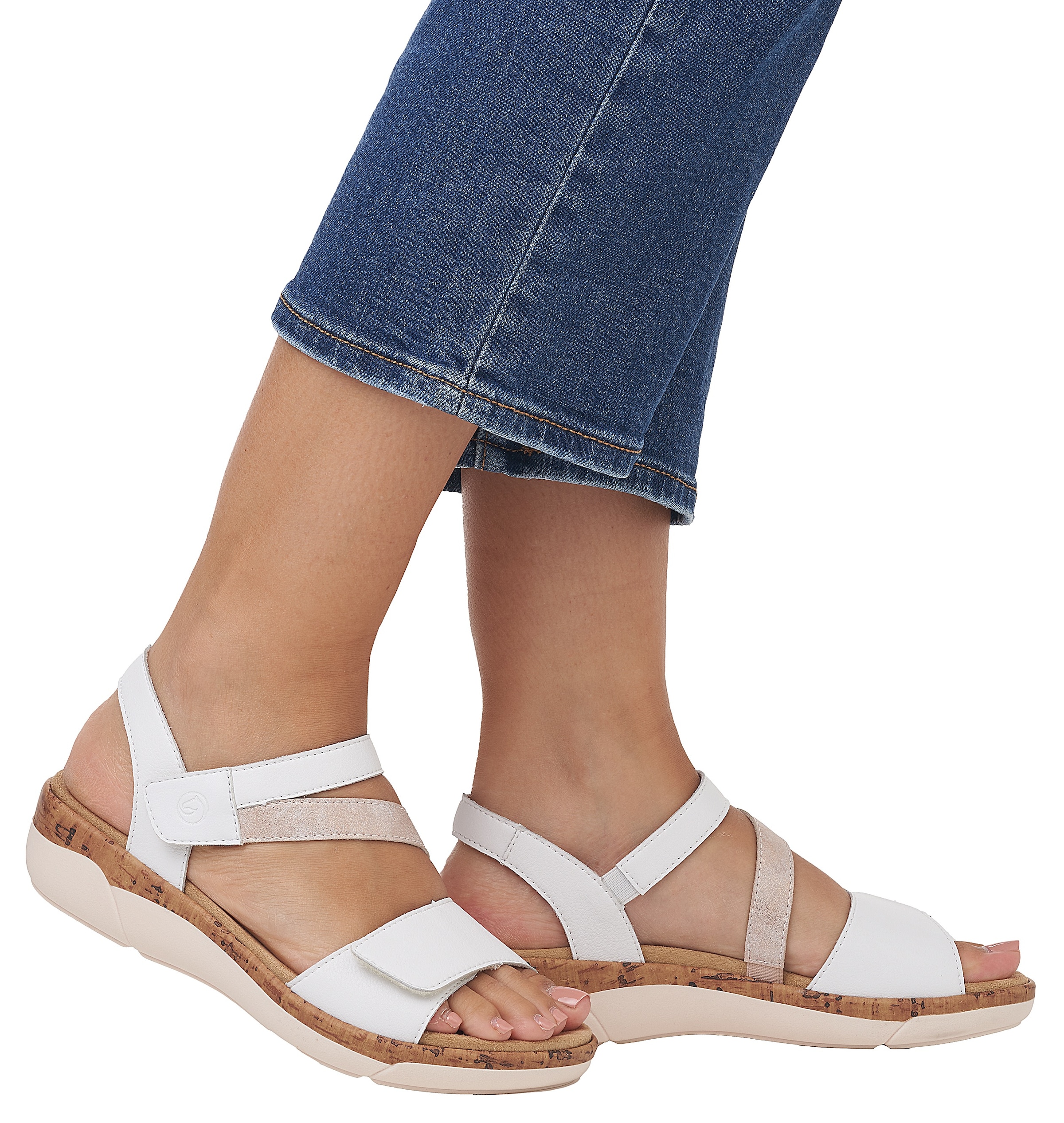 Remonte Keilsandalette, Sommerschuh, Klettschuh, Riemchensandale mit Softfußbett