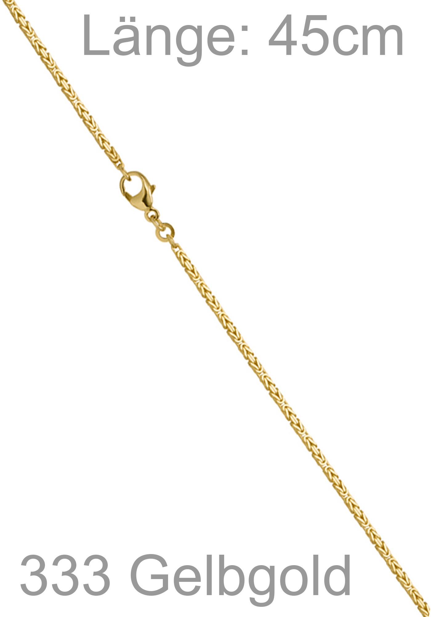 JOBO Kette ohne Anhänger »Königskette 1,8 mm 45 cm« 333 Gold massiv