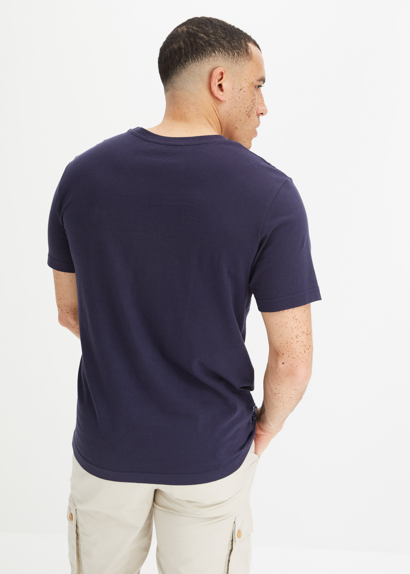 Thumbnail - bonprix T-Shirt "T-Shirt aus reiner Baumwolle" Regular Fit, Kurzarm, Rundhalsausschnitt, aus Baumwolle