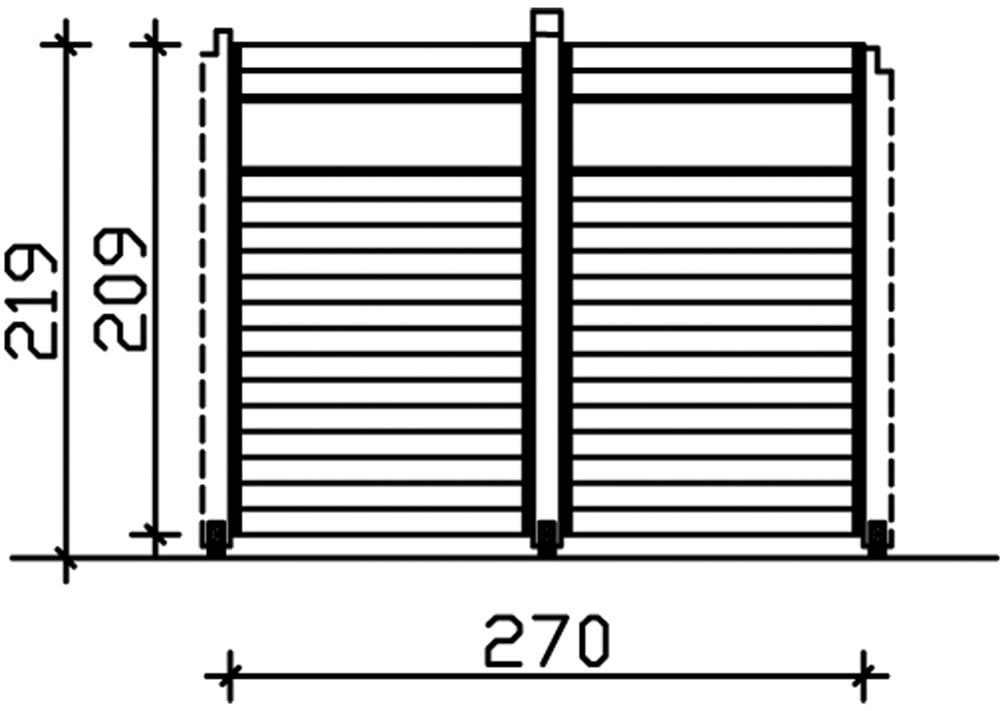 Skanholz Pavillonseitenteil »Wand«, mit Lichtband