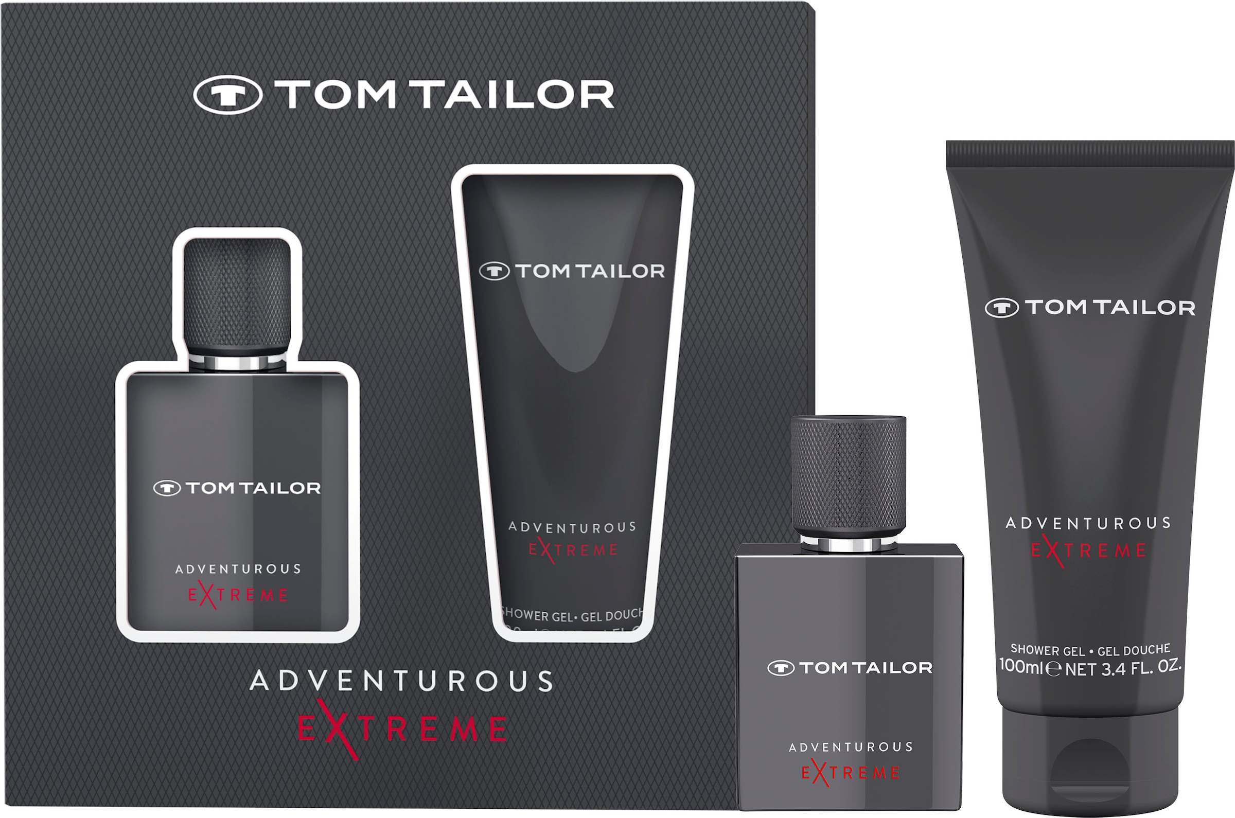 him TAILOR Extreme Toilette »TOM + 100ml«, for TAILOR Eau (2 BAUR GP TOM | de 30ml SG EdT tlg.) Adventurous